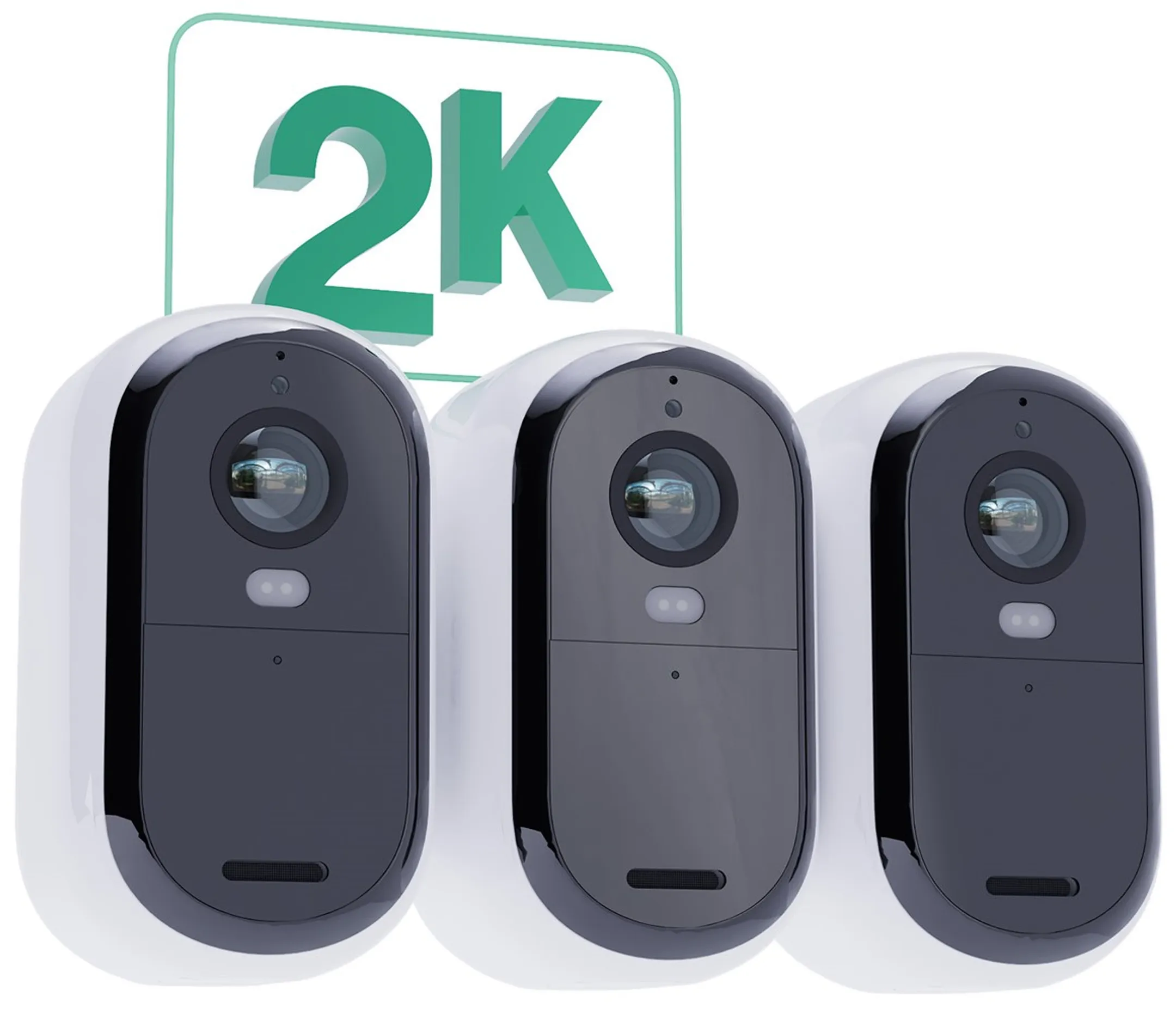 ARLO Überwachungskamera Essential 2K & Solarpanel - 3 Stück - Weiß image