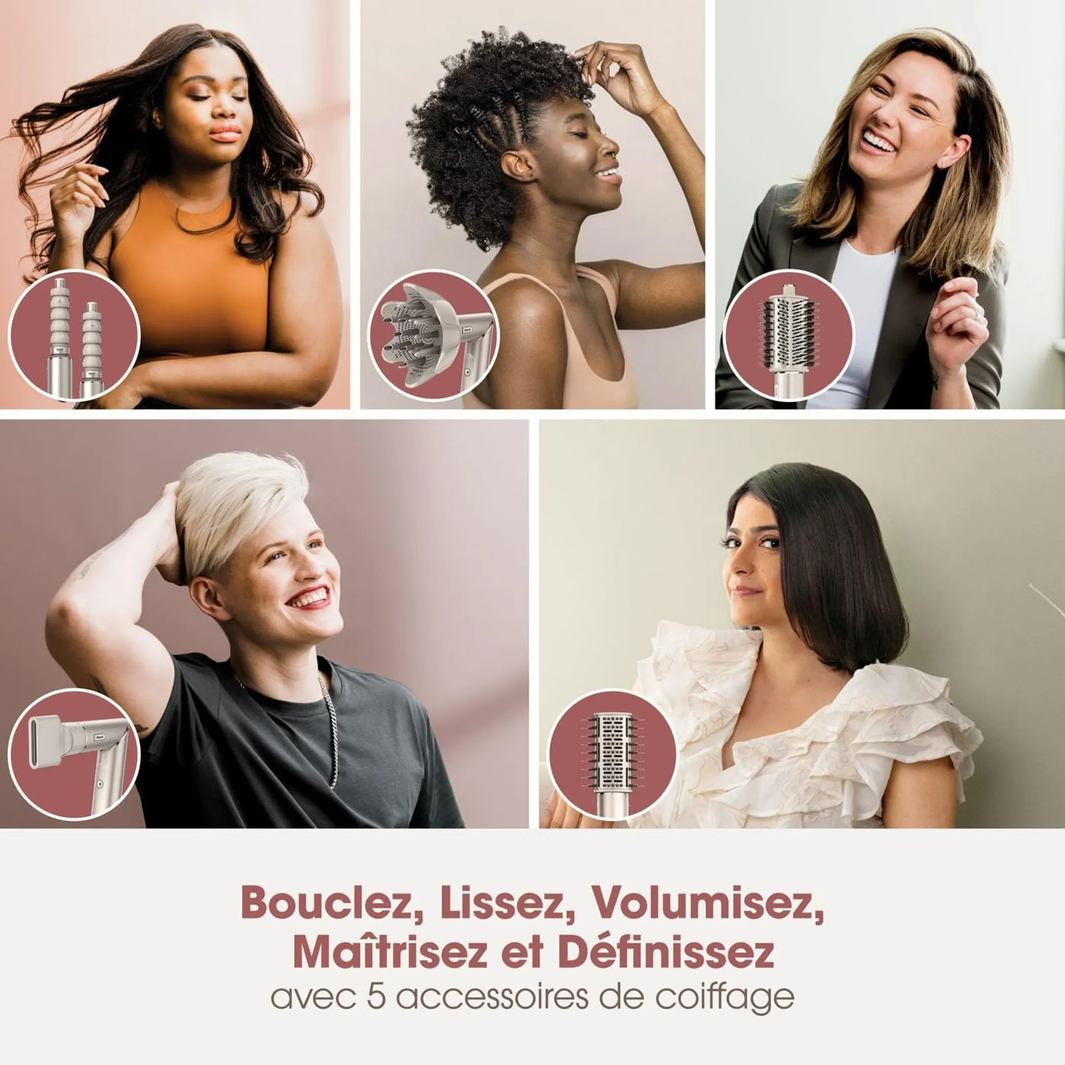 Shark Hairstyler et sèche-cheveux 5-en-1 FlexStyle HD446SLEU image