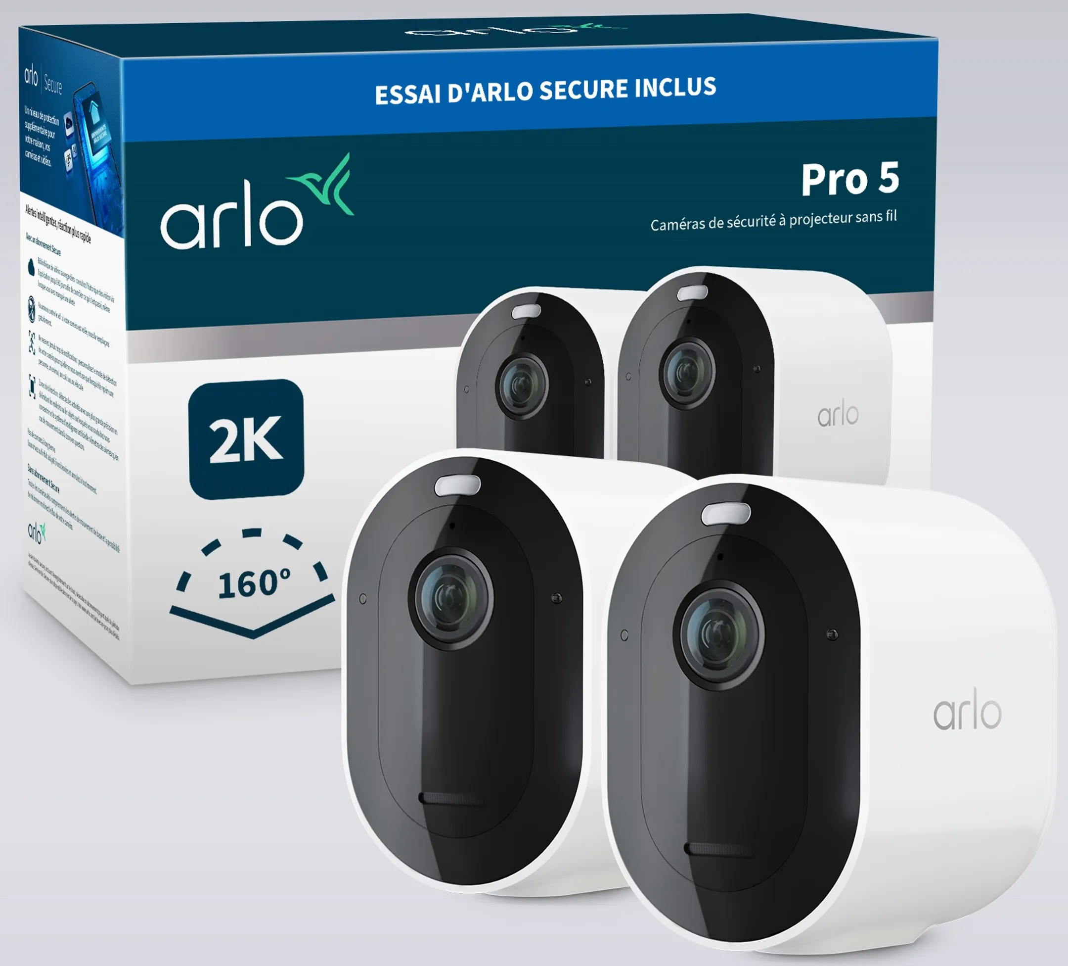 ARLO Überwachungskamera Pro 5 2K+ - 2 Stück - Weiß image