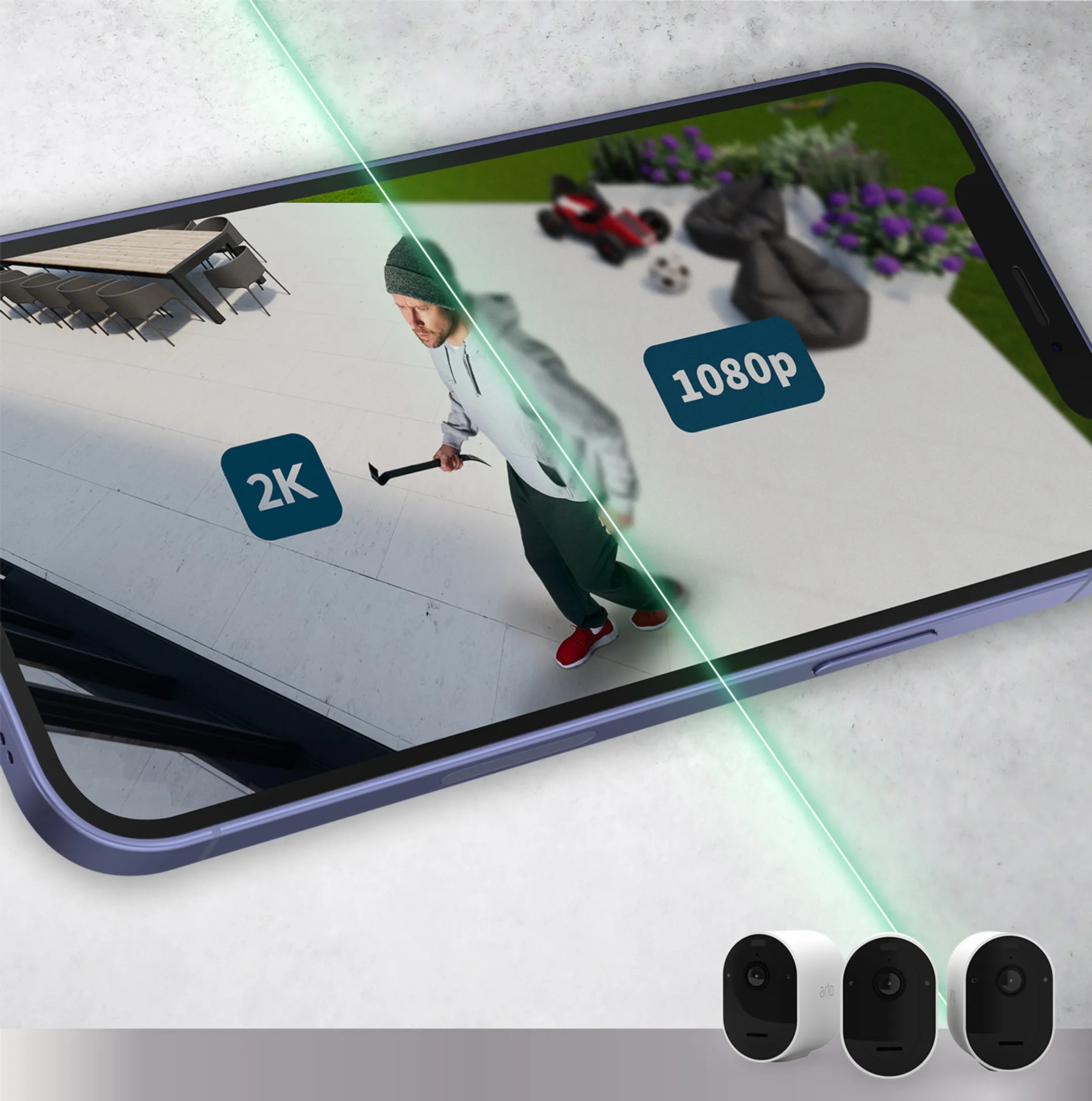 ARLO Überwachungskamera Pro 5 2K+ - 3 Stück - Weiß image