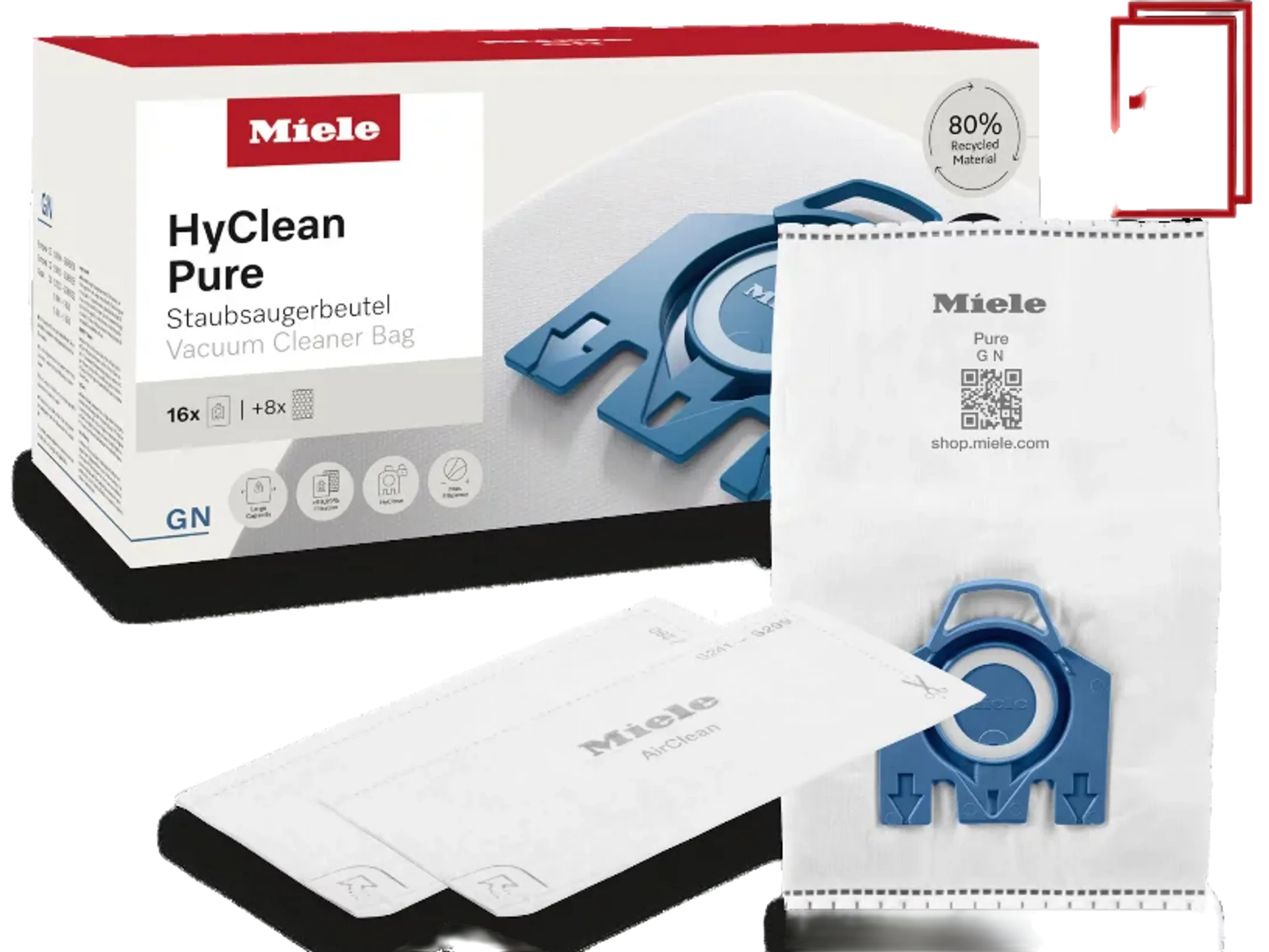 Sacs aspirateur HyClean Pure XXL GN - 16 pièces