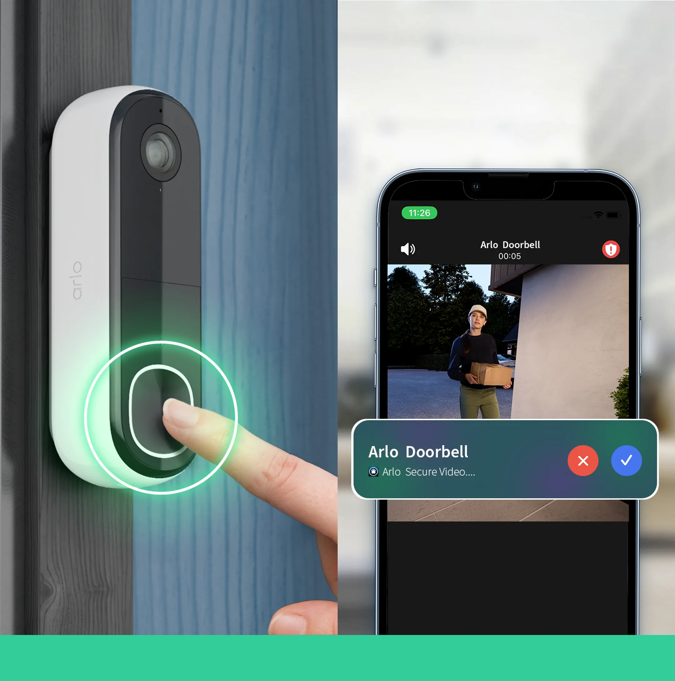 ARLO HD connected video doorbell image