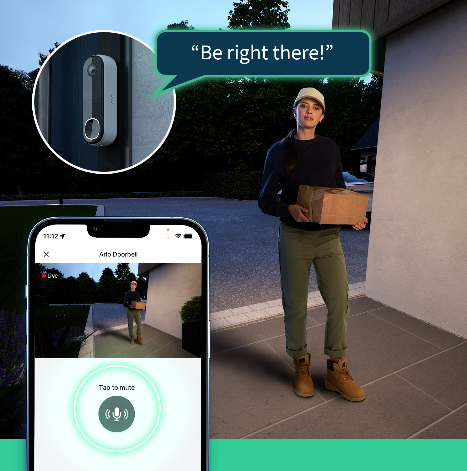 Arlo AVD3001-100EUS HD connected video doorbell