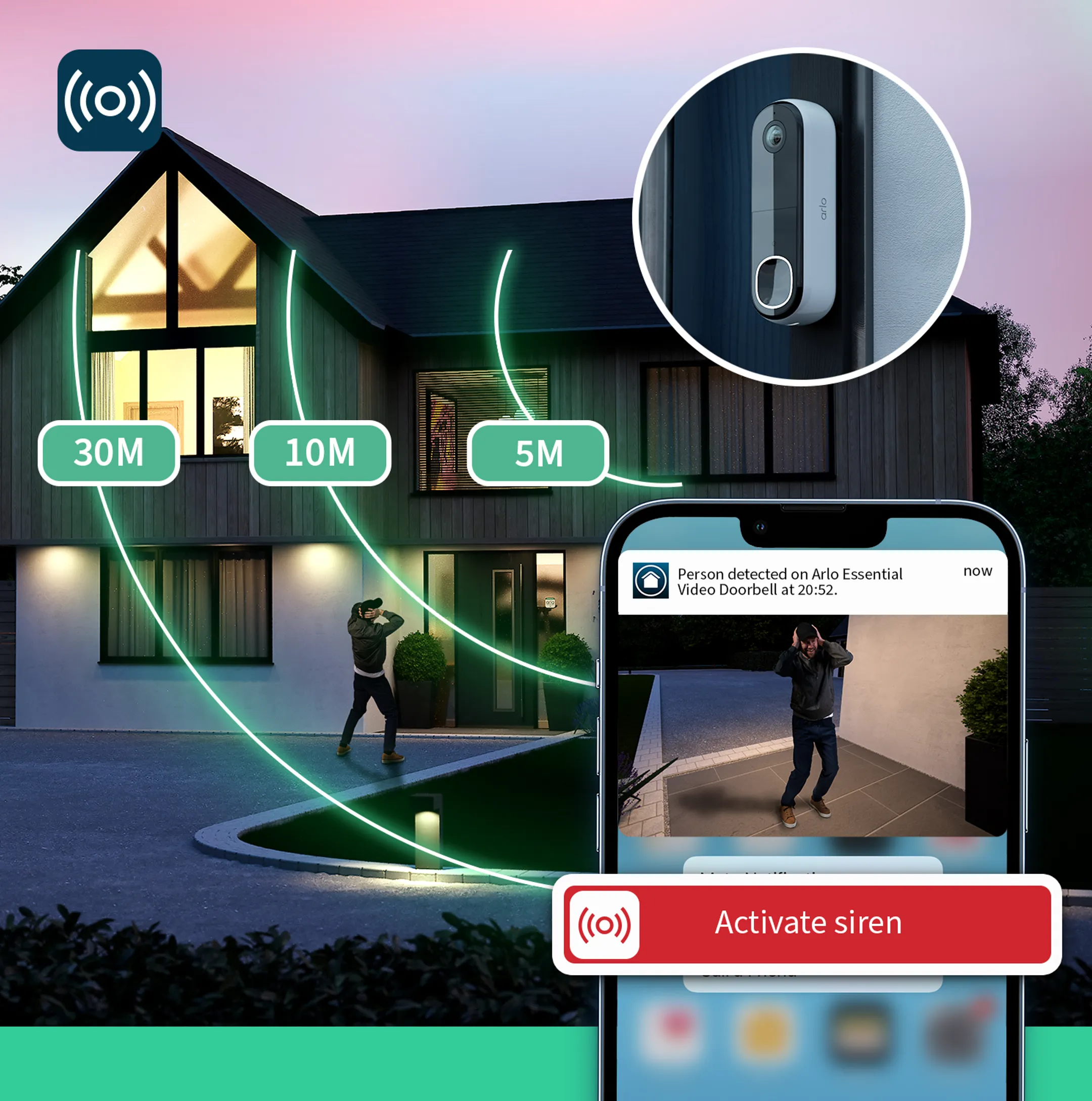 ARLO HD connected video doorbell image