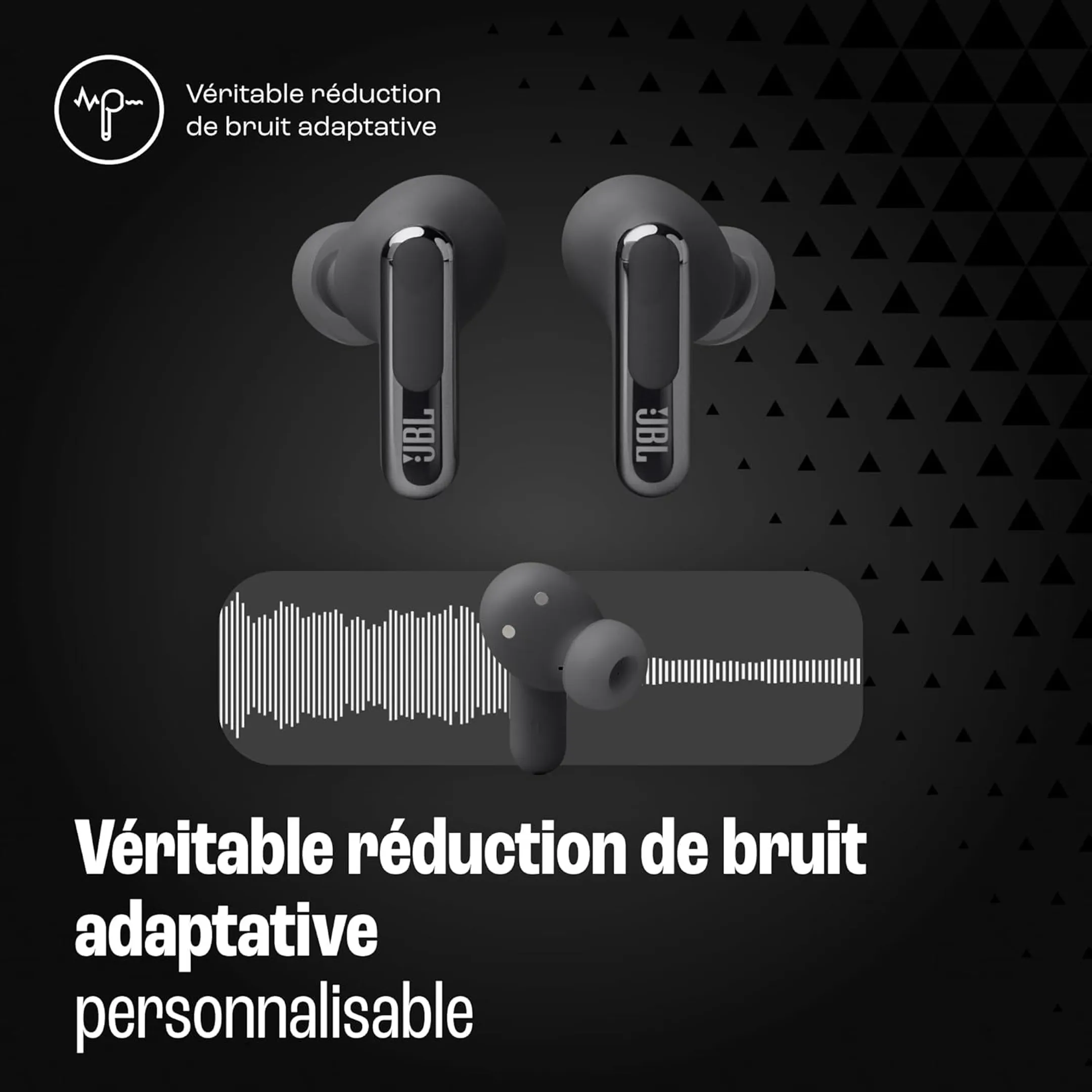 JBL Ecouteurs sans fil Bluetooth Live Beam 3 - Noir image