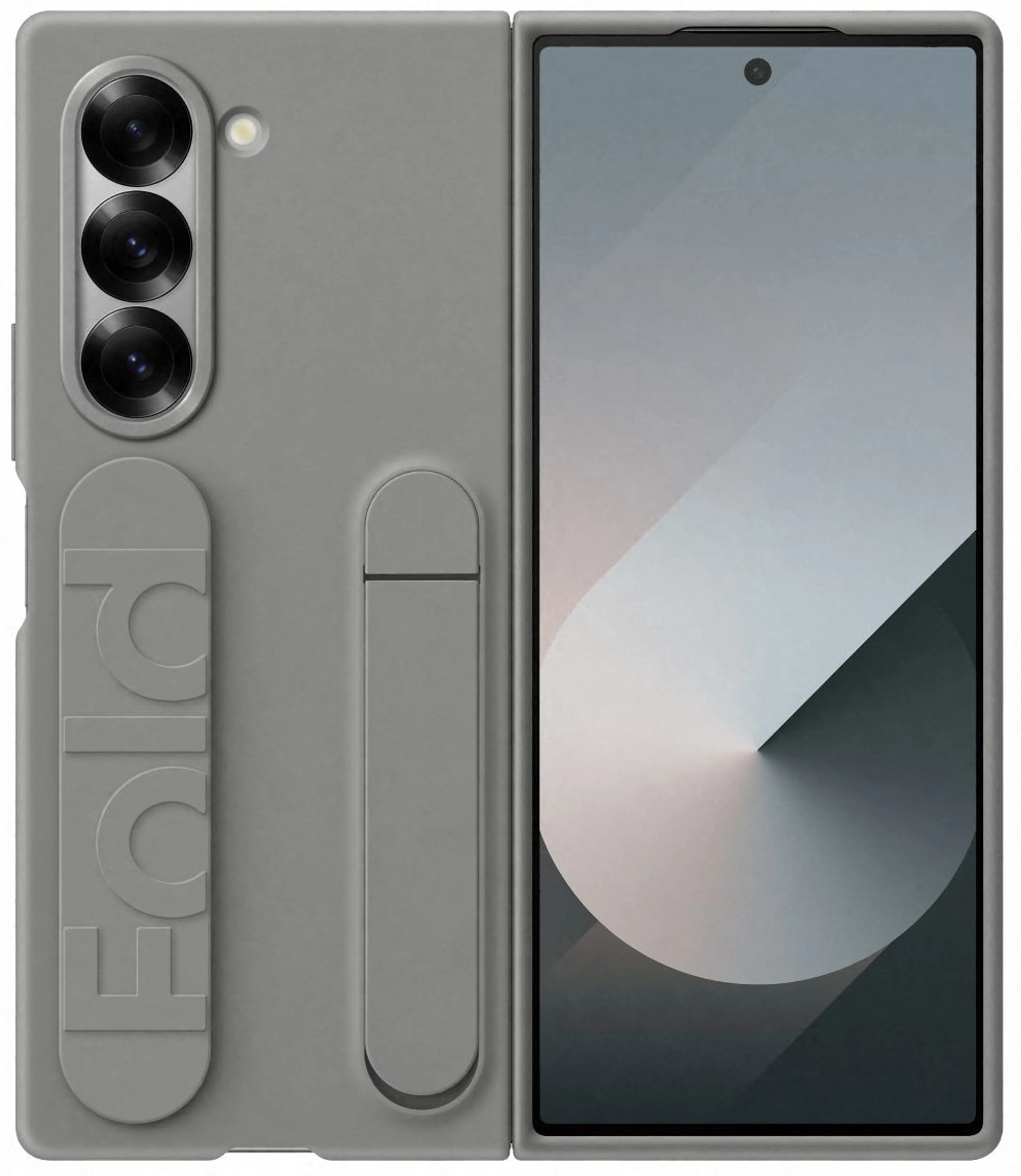 Silikonhülle mit Lanyard und Halterung für Galaxy Z Fold6 - Grau