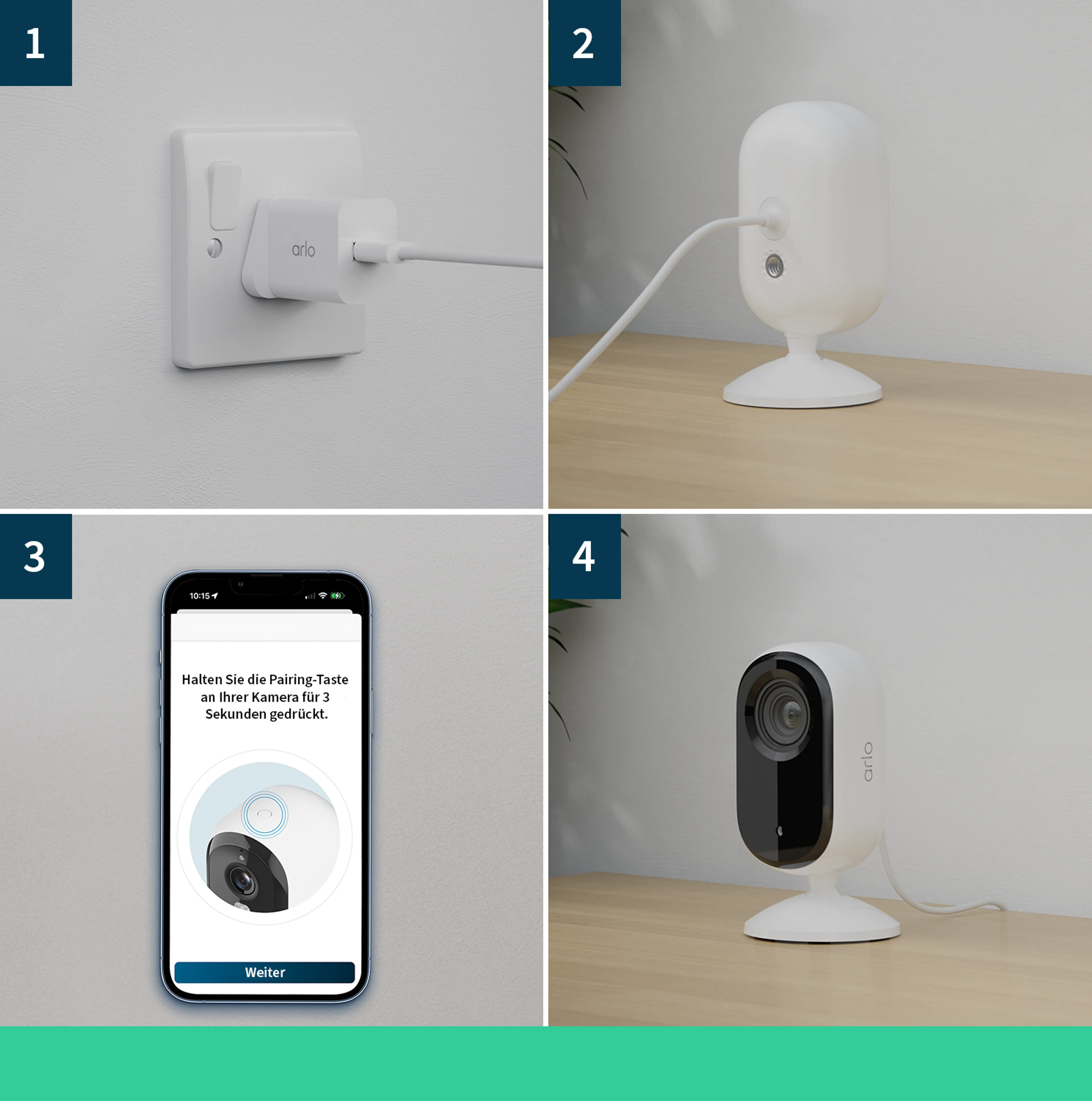 ARLO Indoor-Überwachungskamera Essential 2K - 2 Stück - Weiß image