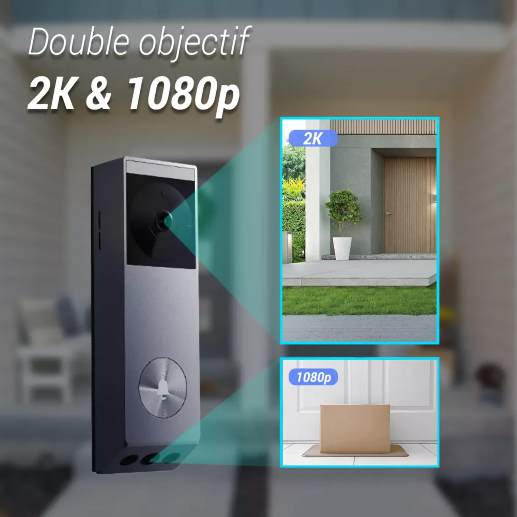 Ezviz Sonnette vidéo connectée avec Panneau solaire EP3x Pro image