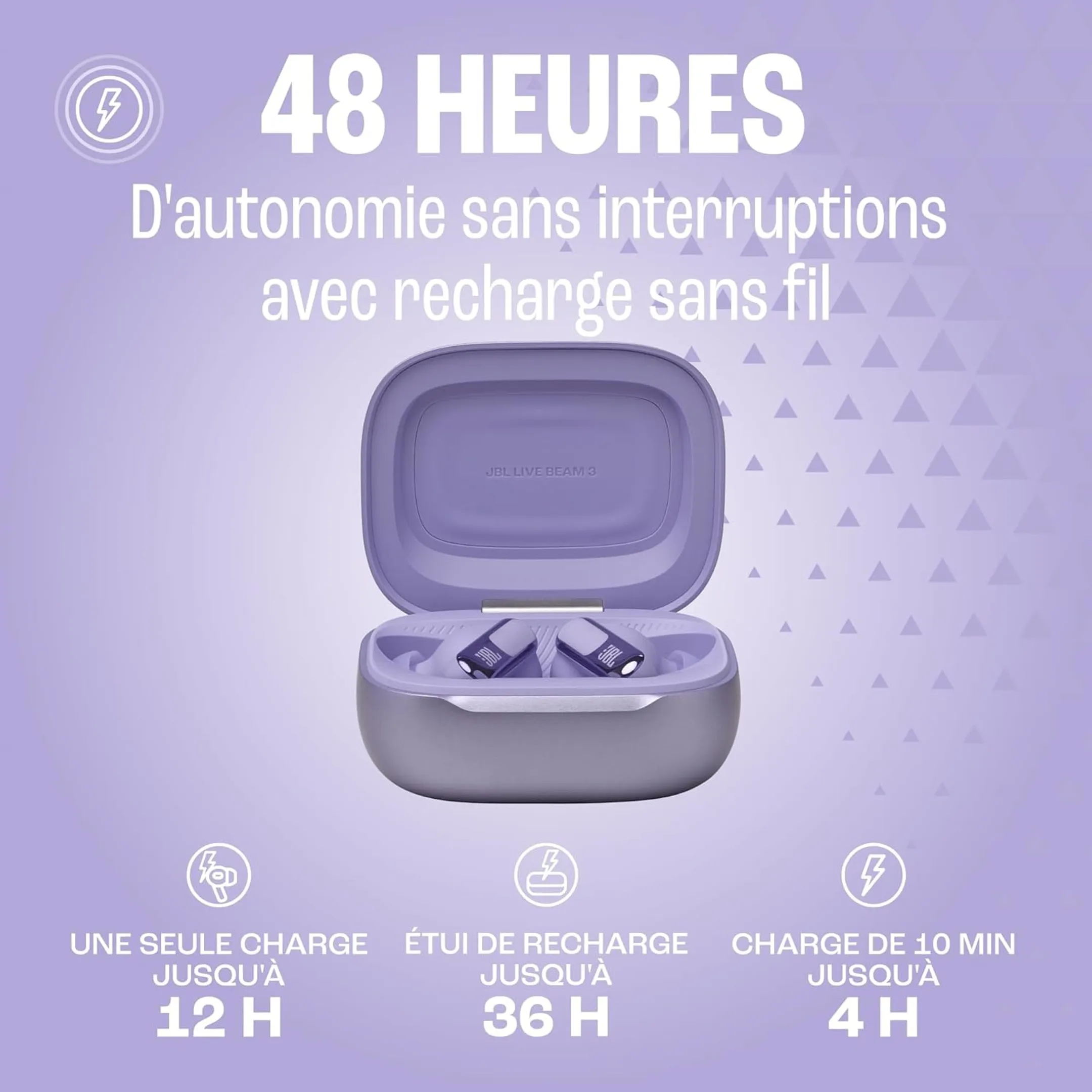 JBL Ecouteurs sans fil Bluetooth Live Beam 3 - Violet image