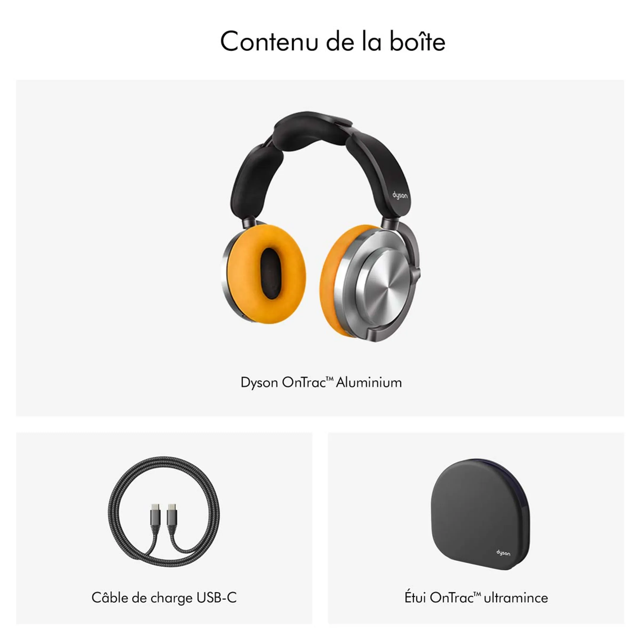 Dyson Casque sans fil OnTrac Aluminium/Jaune Pop image