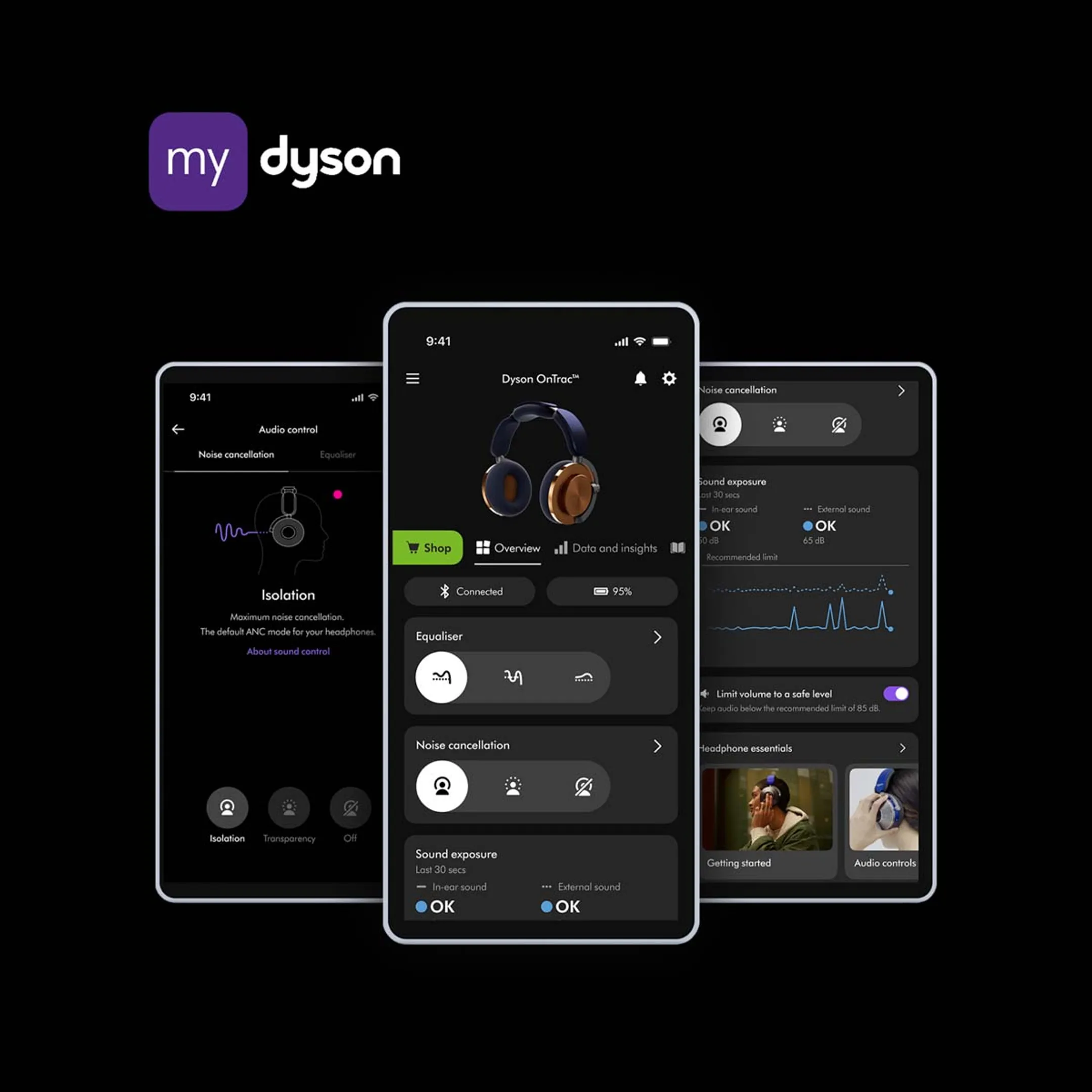 Dyson Casque sans fil OnTrac Aluminium/Jaune Pop image