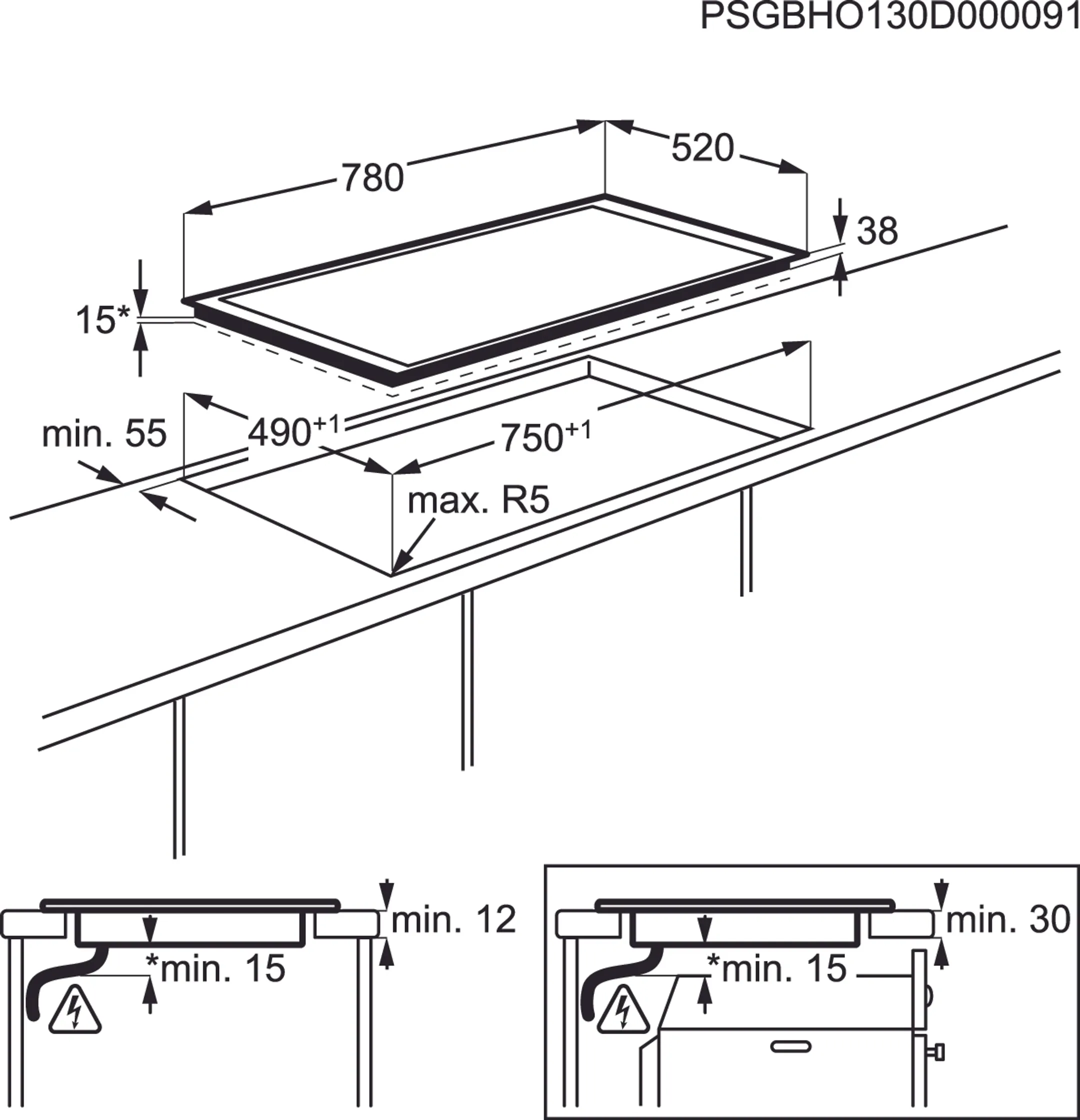 AEG Glaskeramikkochfeld HK854870FB Hob2Hood image