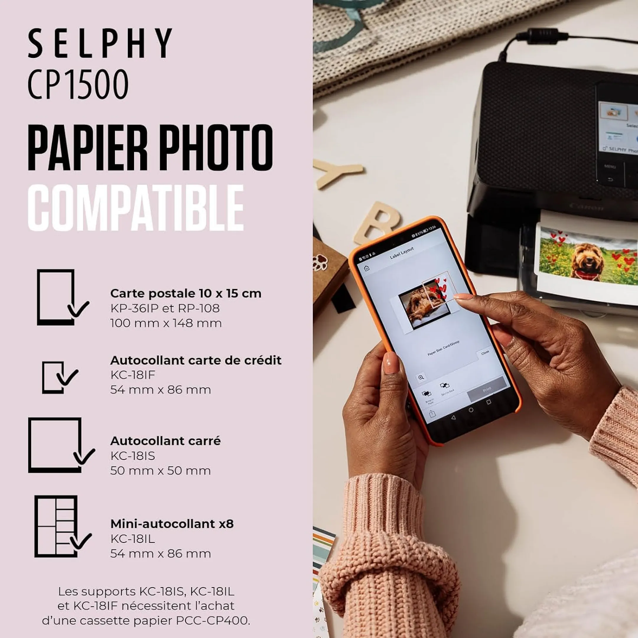 Canon Imprimante photo SELPHY CP1500 - Noir image