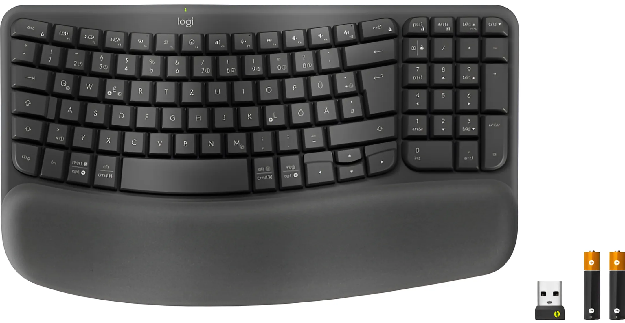 Logitech Ergonomic wireless keyboard Wave Keys - QWERTZ (SF) - Graphite image