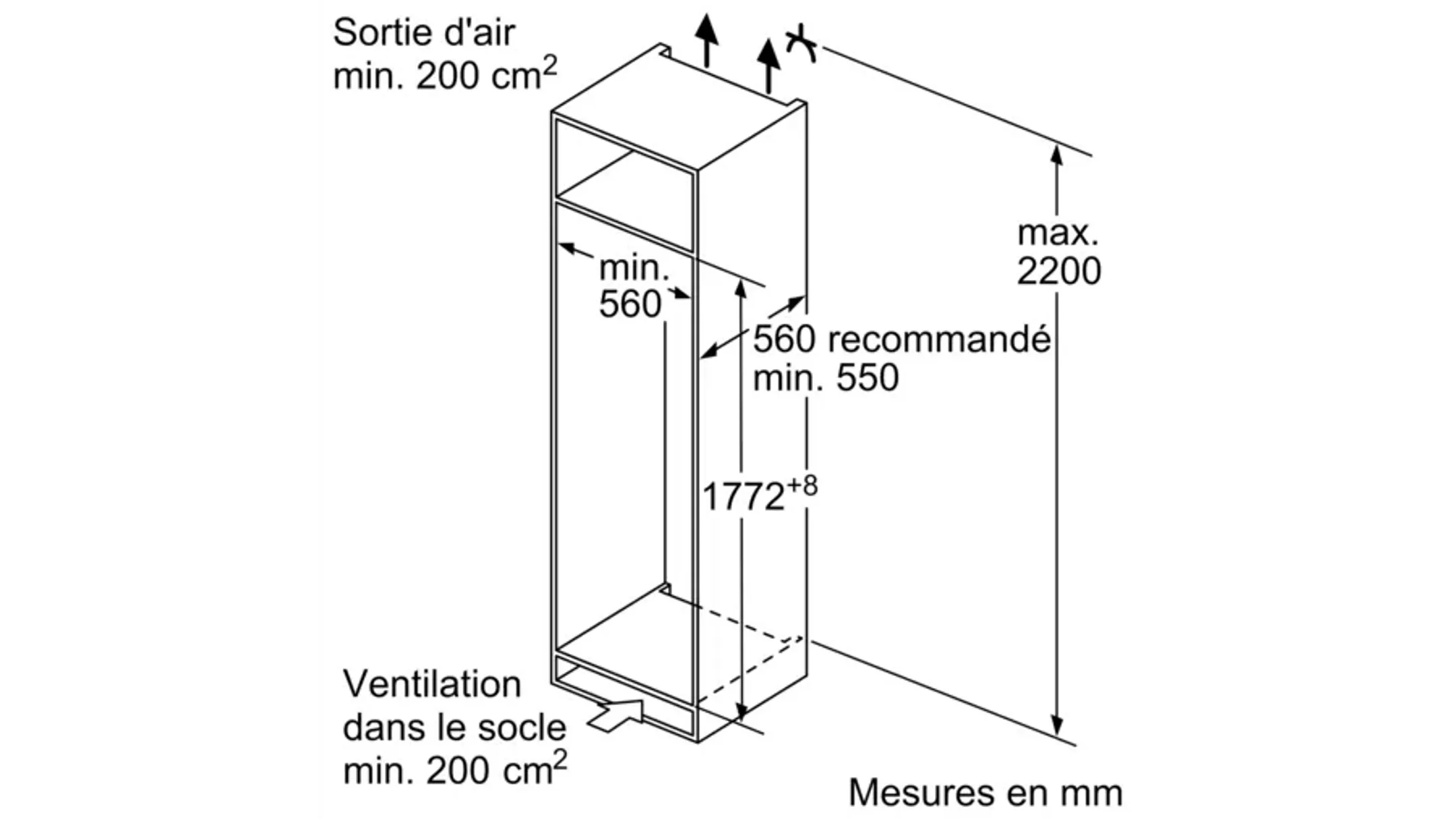 Bosch Frigo encastrable Serie 6 KIR81ADD0 image