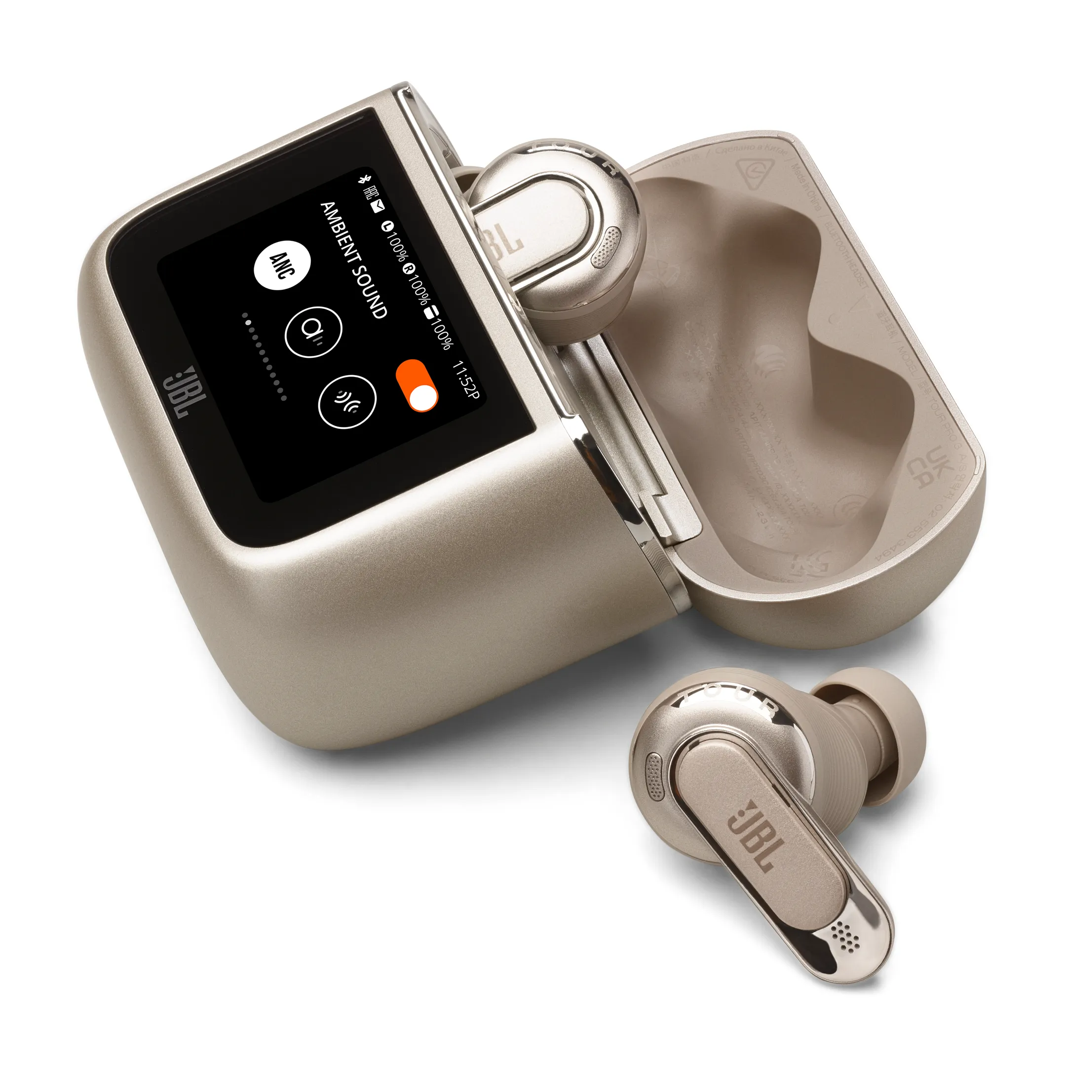 JBL Ecouteurs sans fil Noise Cancelling avec étui de recharge Tour Pro 3 - Latte image