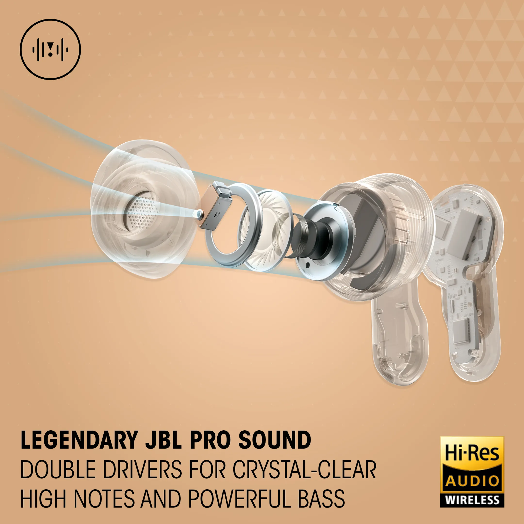 JBL Tour Pro 3 True Wireless Noise Cancelling Earbuds with Smart Charging Case - Latte image