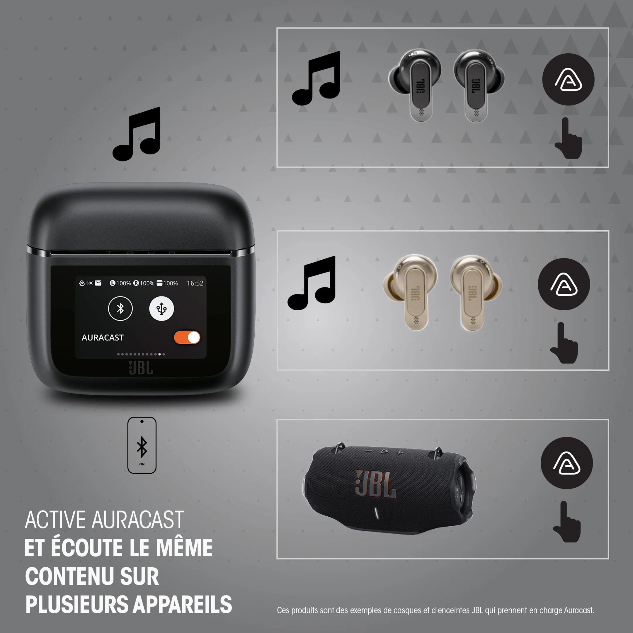 JBL Ecouteurs sans fil Noise Cancelling avec étui de recharge Tour Pro 3 - Latte image