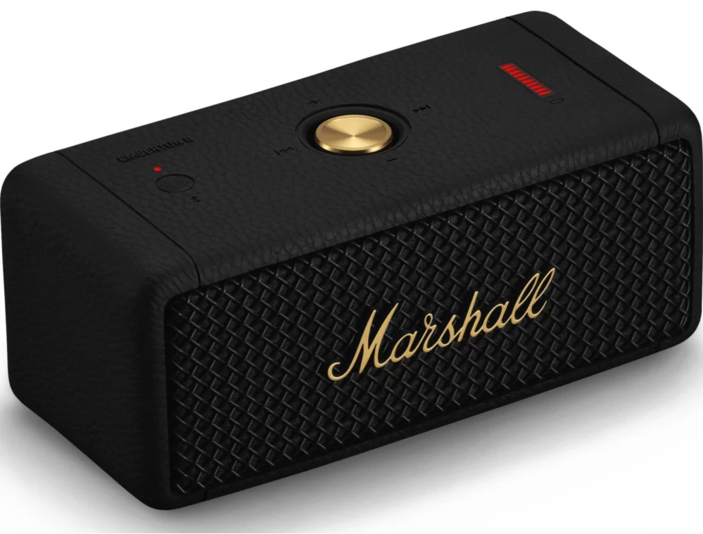 Marshall Emberton II Bluetooth speaker - Black and Brass