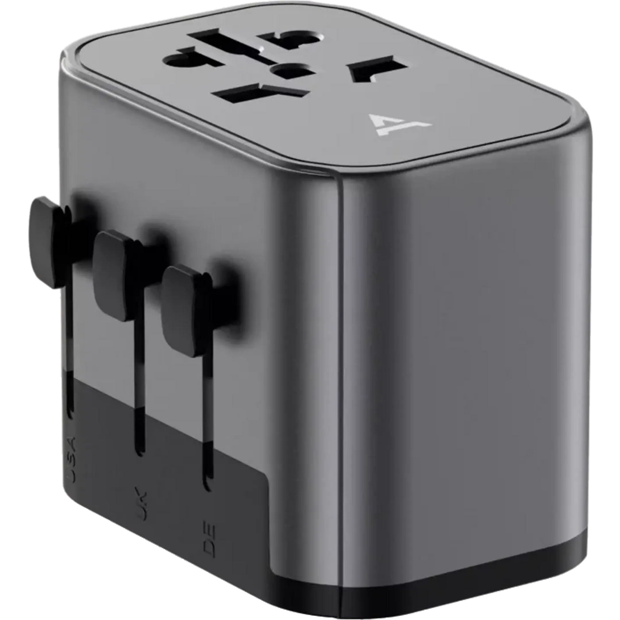 Adeqwat 4-in-1-Universal-Reiseadapter - 30W - Schwarz image