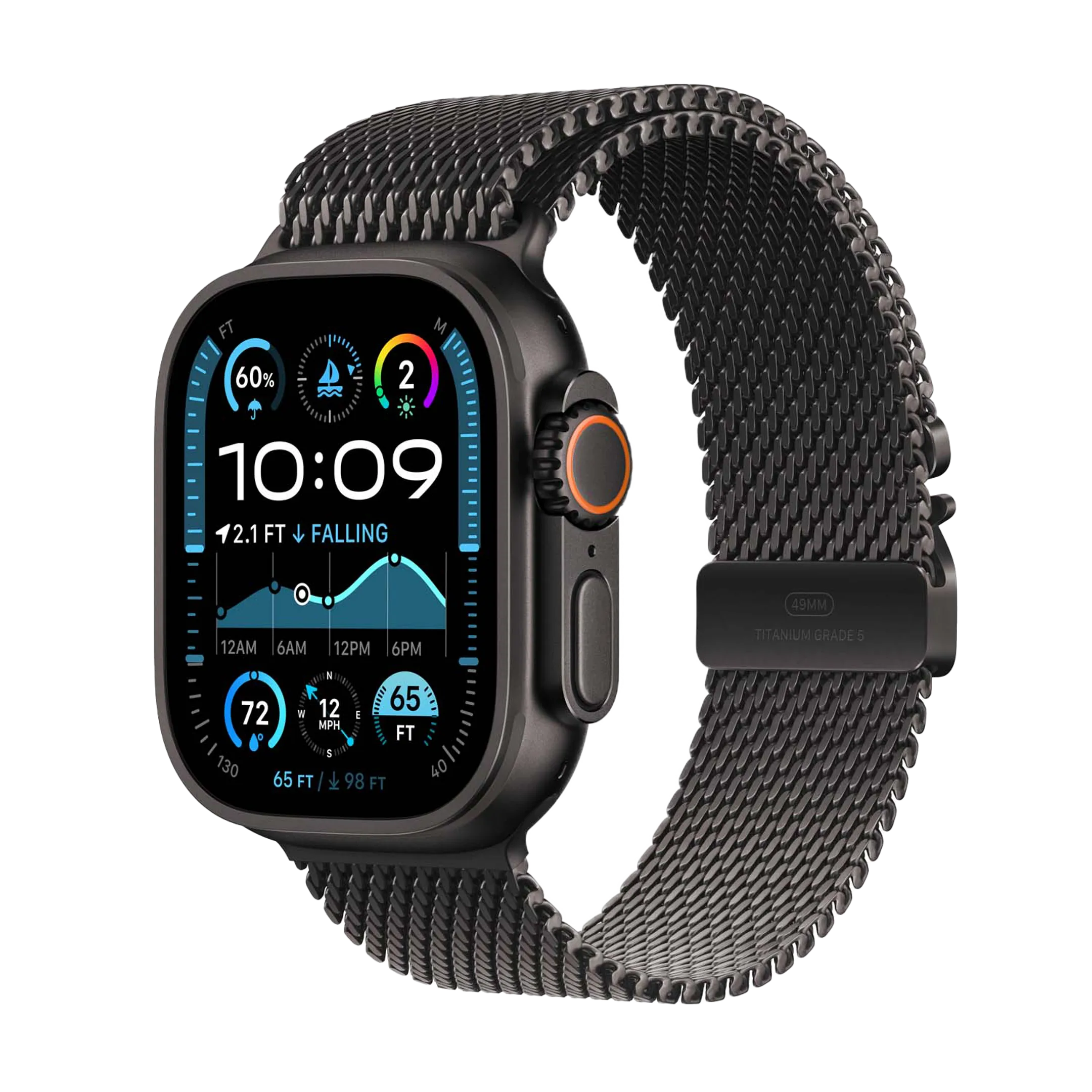 Watch Ultra 2 LTE - 49 mm - Black Titanium - Milanese - M