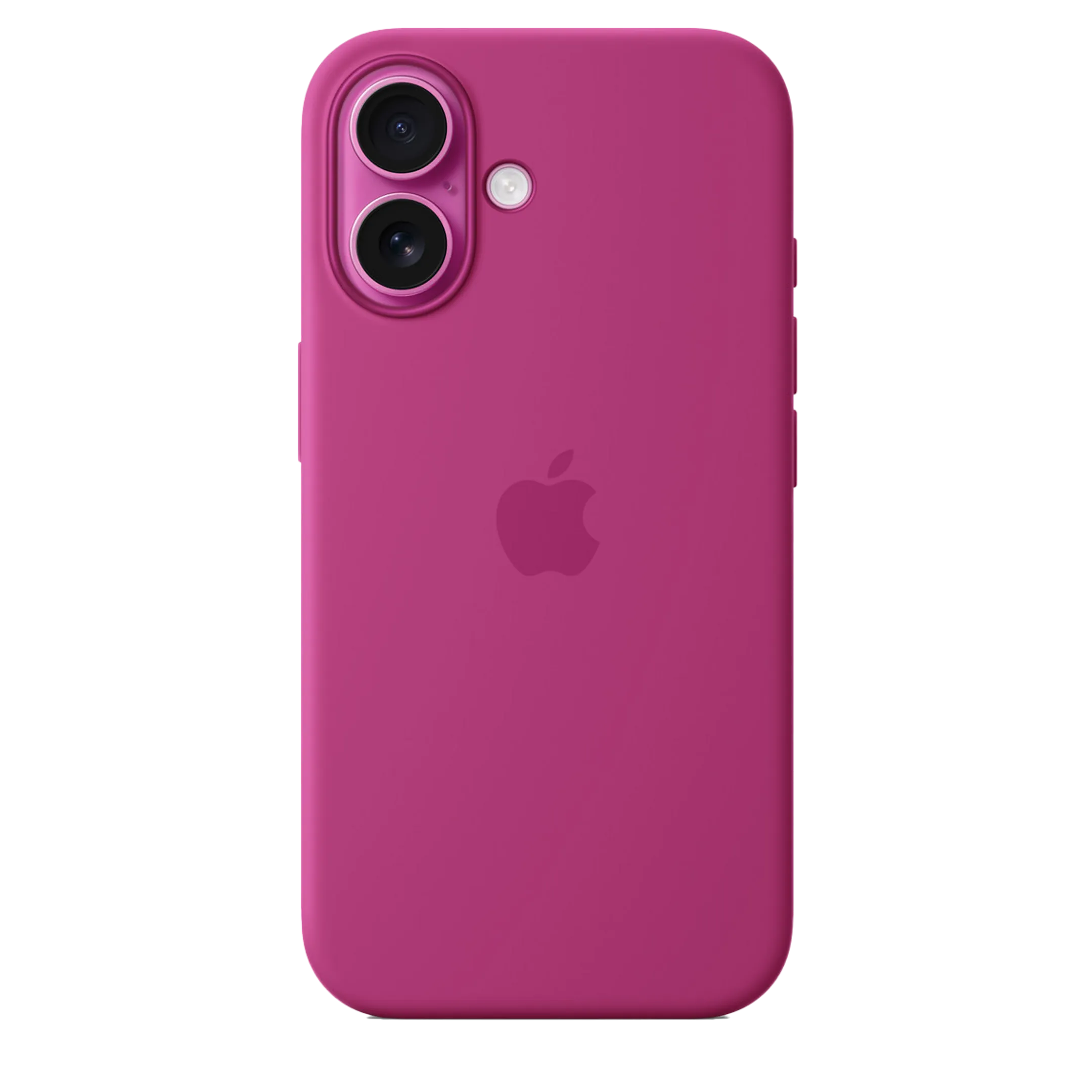 Coque silicone avec MagSafe pour iPhone 16 - Fuchsia