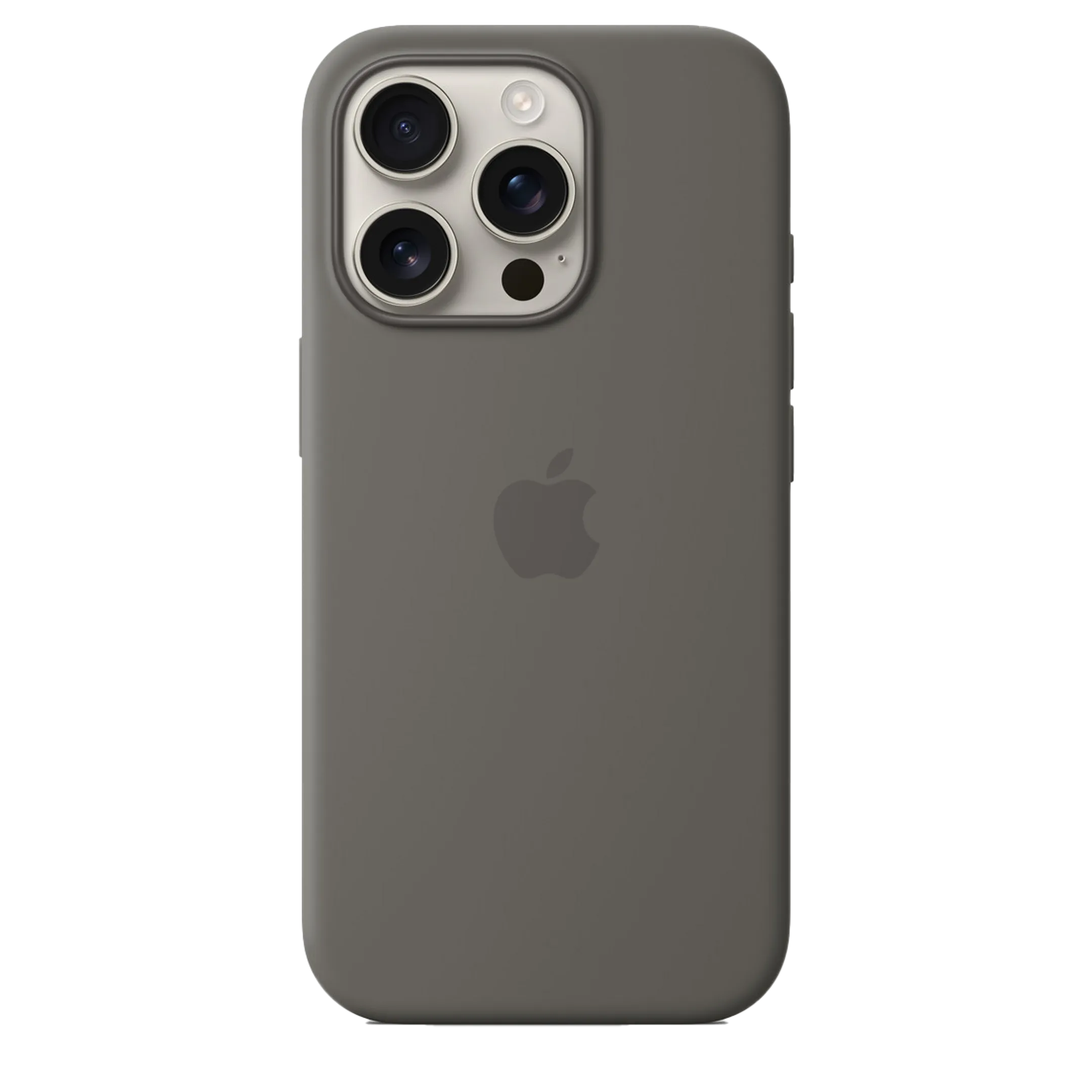 Coque en silicone avec MagSafe pour iPhone 16 Pro Max - Gris minéral