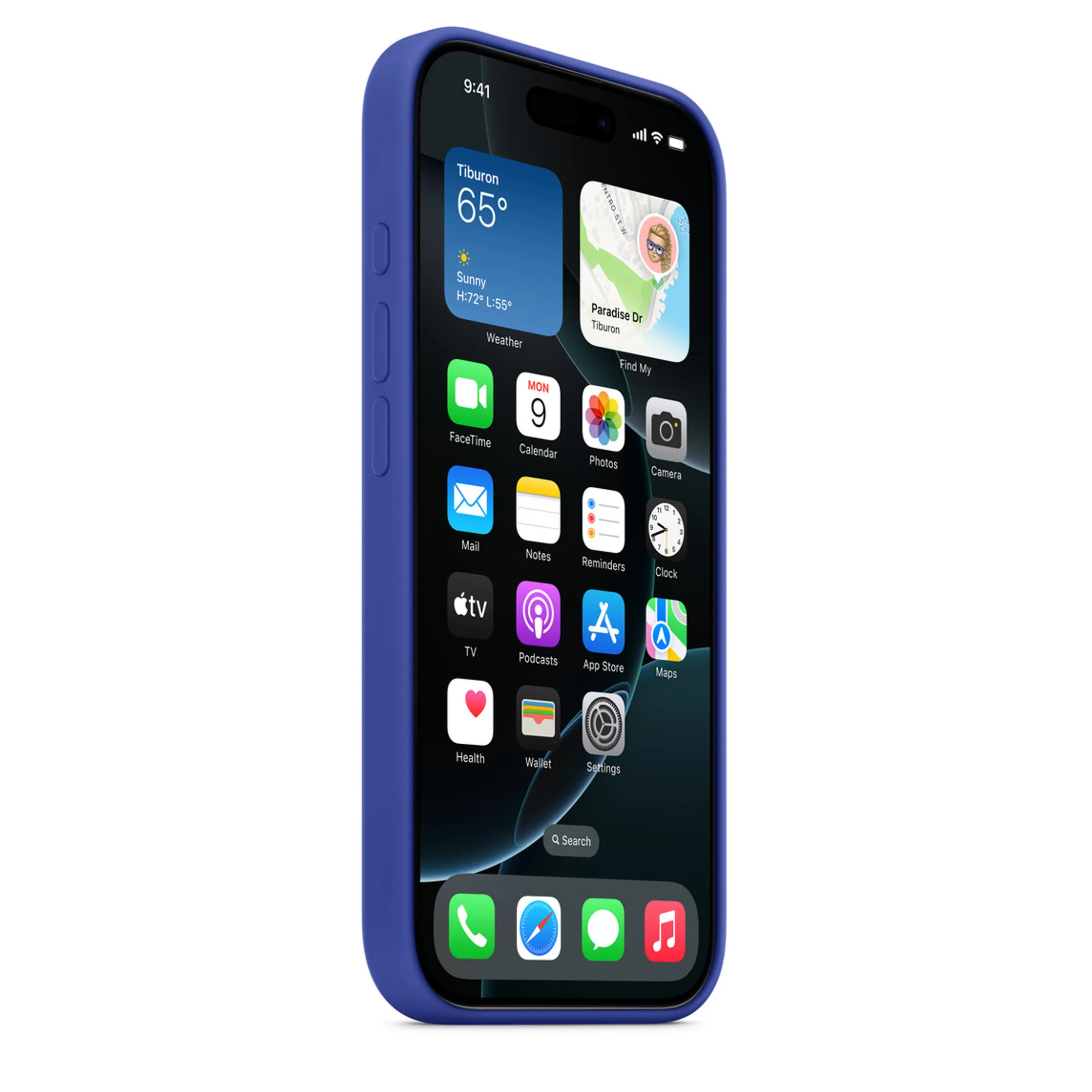 Apple Coque en silicone avec MagSafe pour iPhone 16 Pro Max - Outremer image