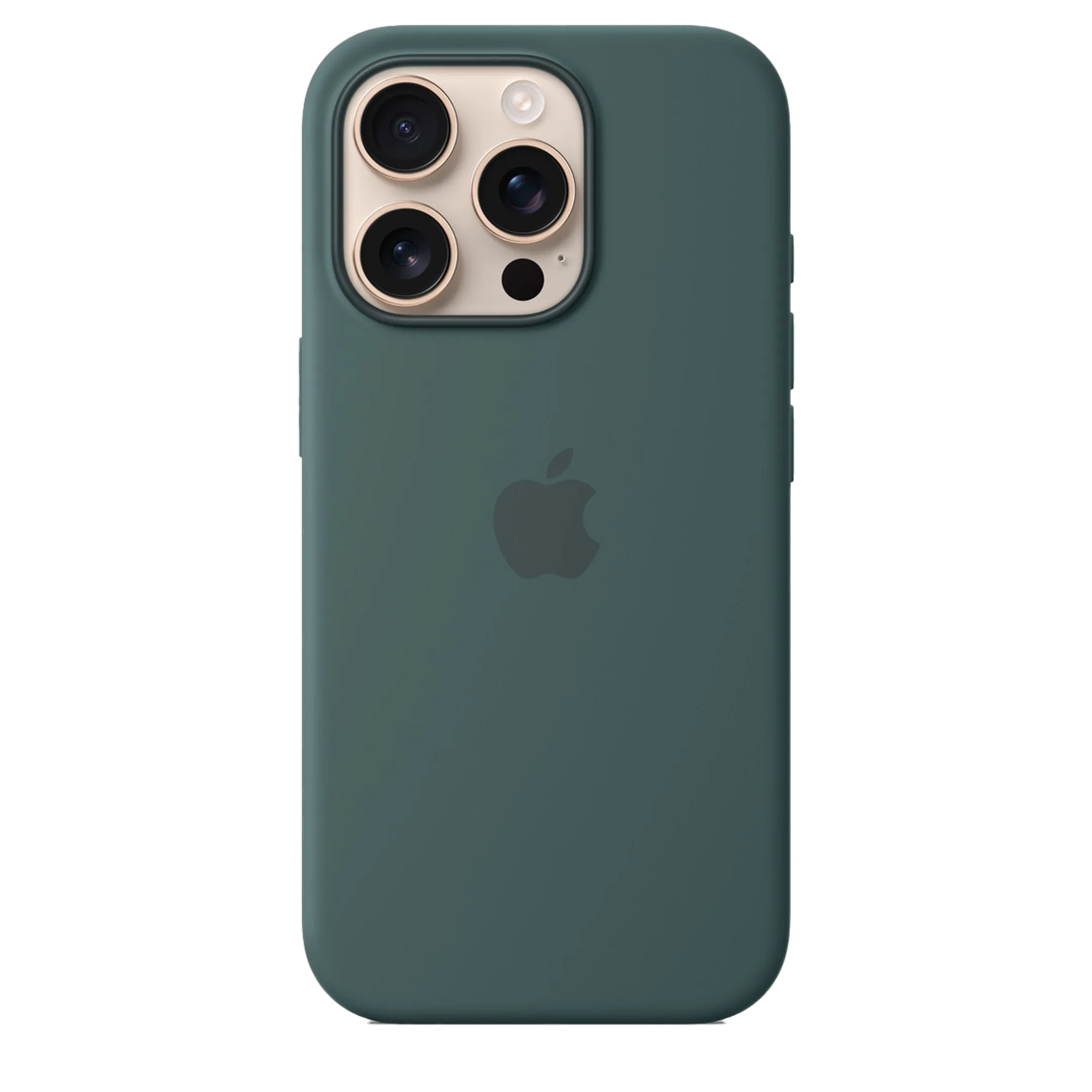 Coque en silicone avec MagSafe pour iPhone 16 Pro Max - Vert lacustre