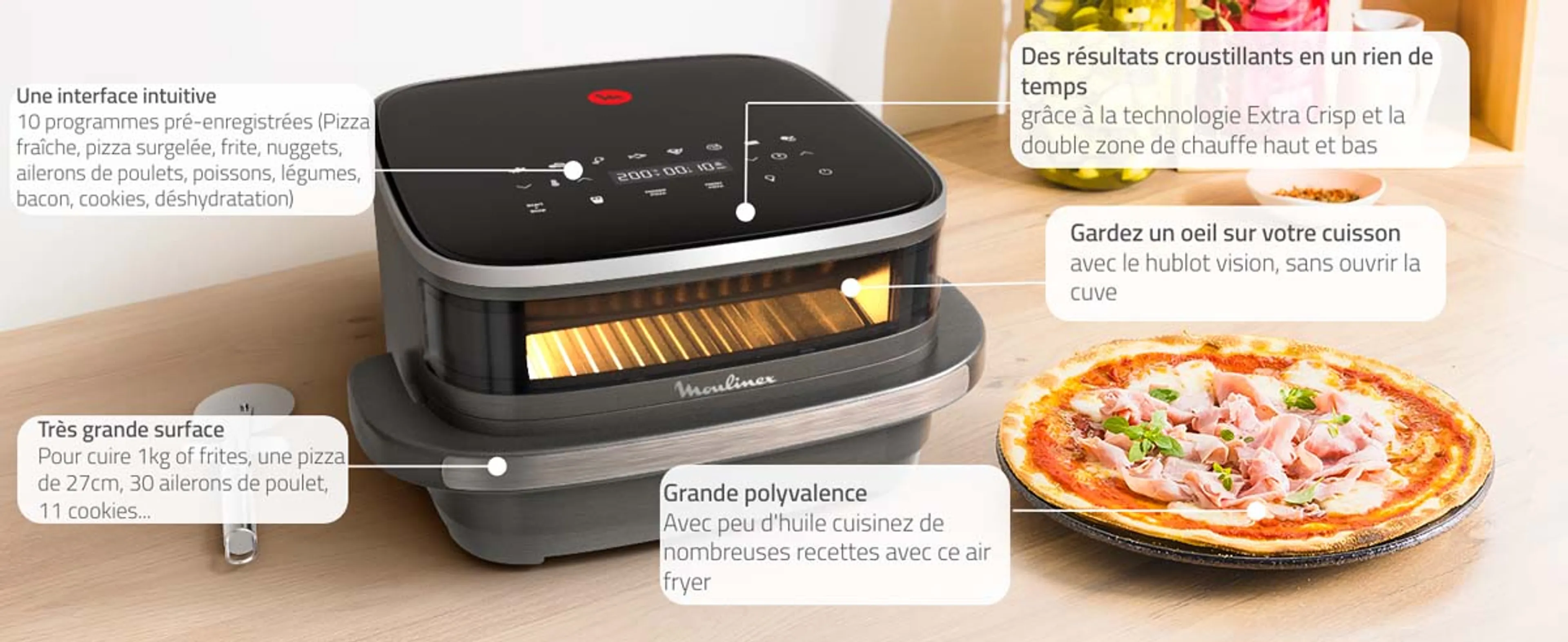 Moulinex Airfryer Easy Fry XL Surface AL402HFO image
