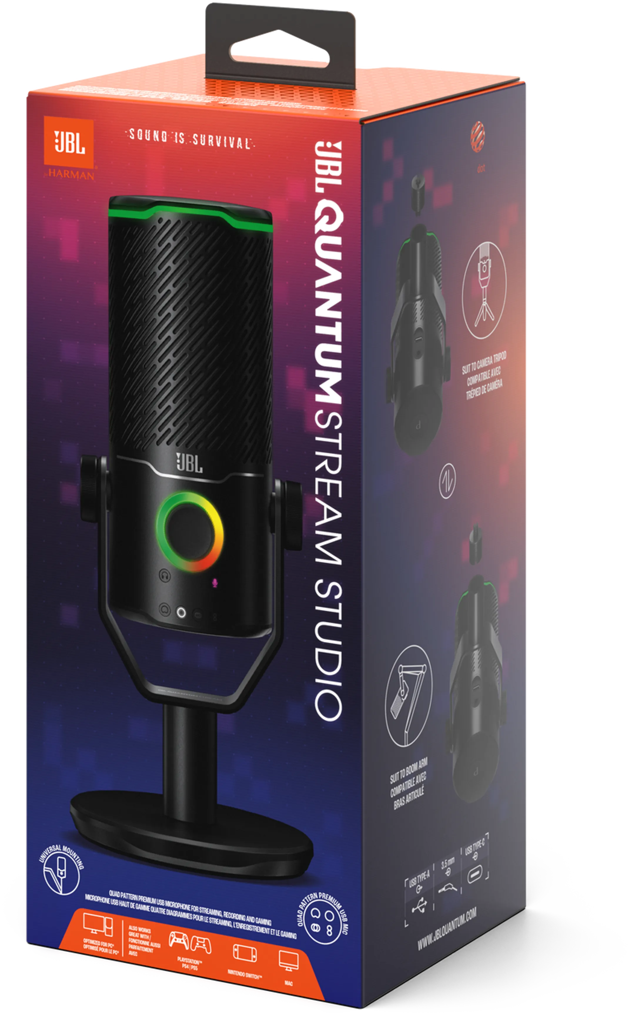 JBL Microphone Gaming Quantum Stream Studio - Noir image