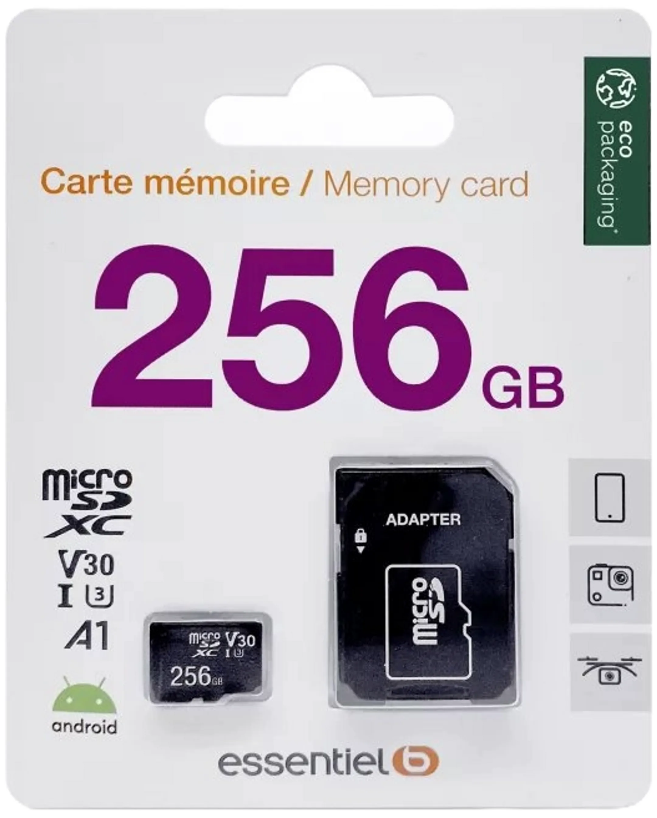 Micro SDXC-Speicherkarte - 256 GB