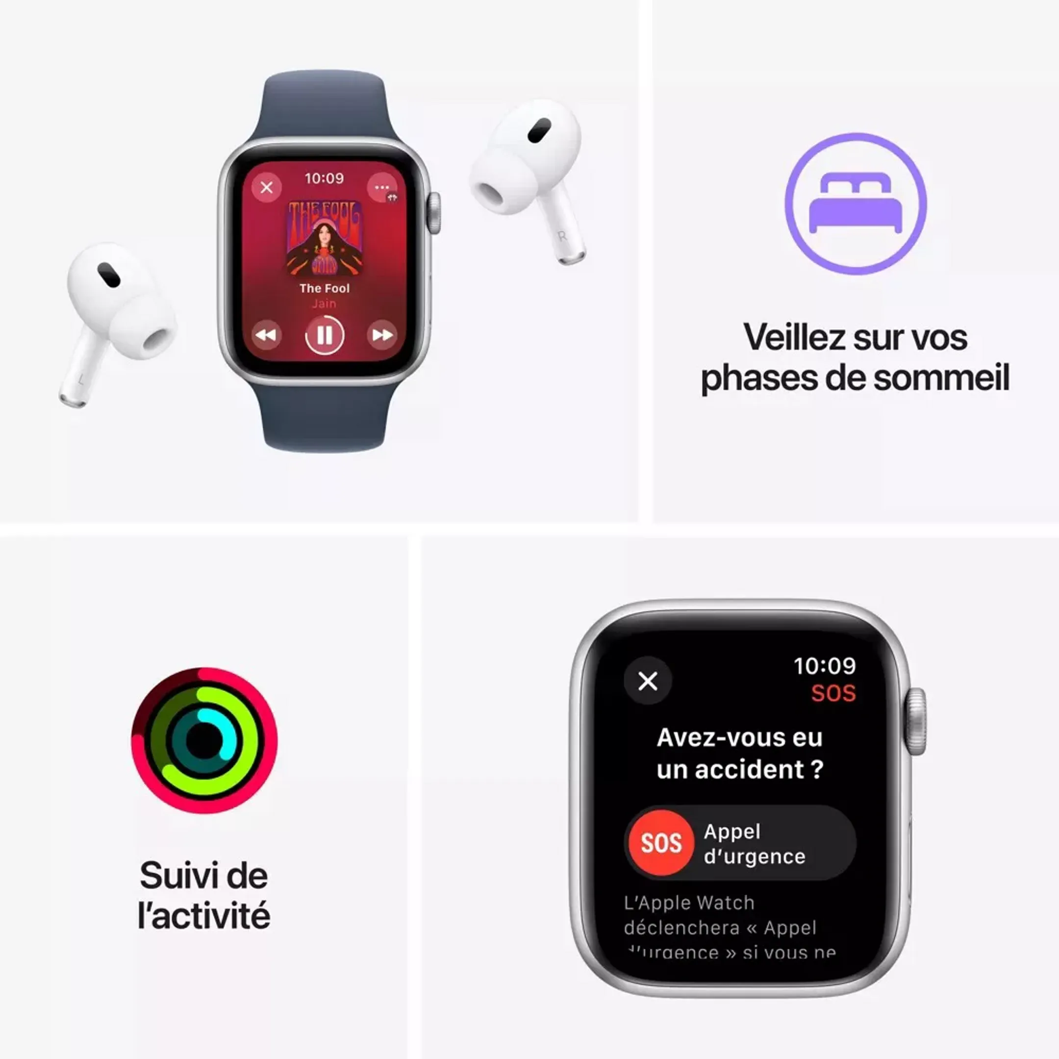 Apple Watch SE (2024) - 40mm - Midnight Aluminium - Midnight Sport Band - S/M image