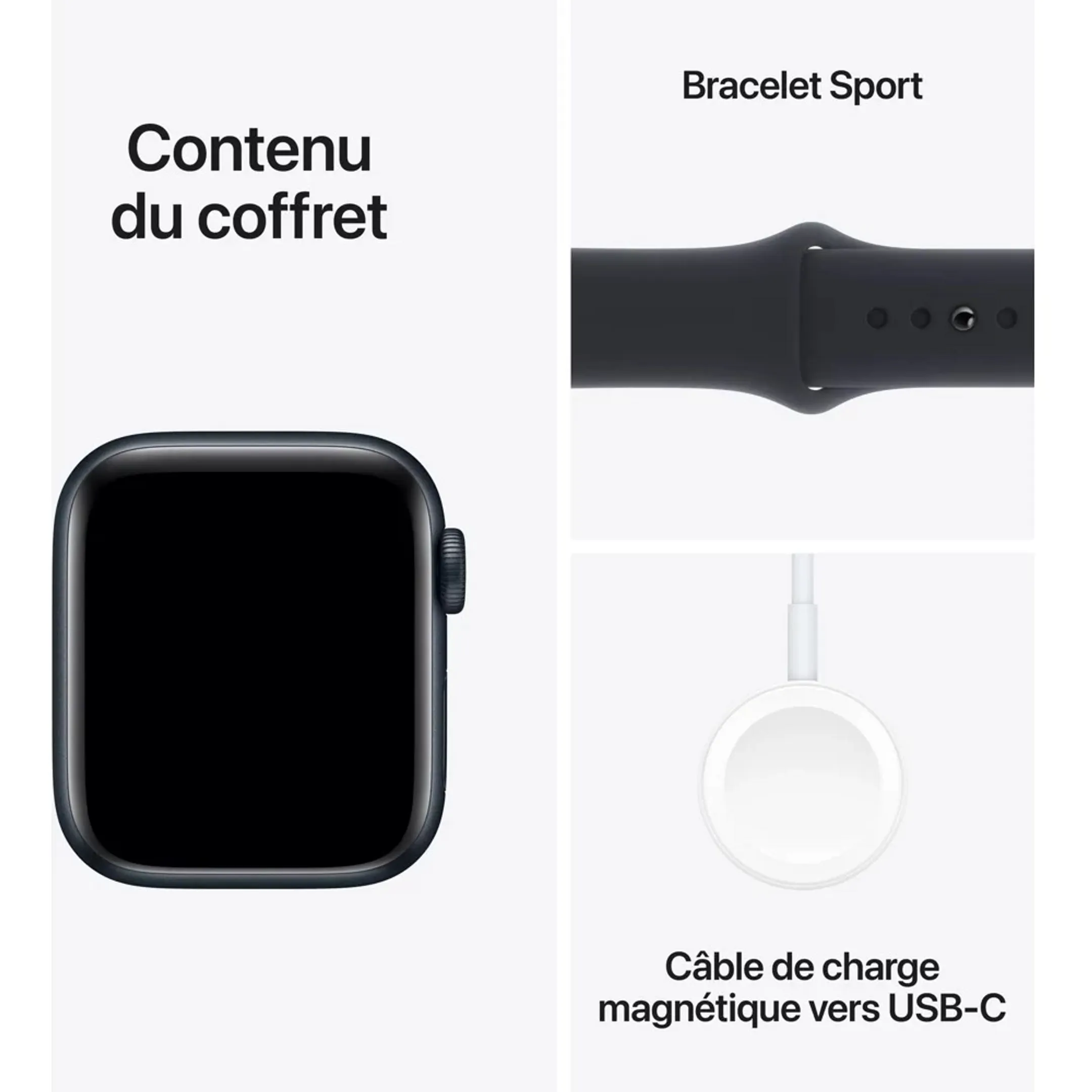 Apple Watch SE (2024) - 40mm - Midnight Aluminium - Midnight Sport Band - S/M image