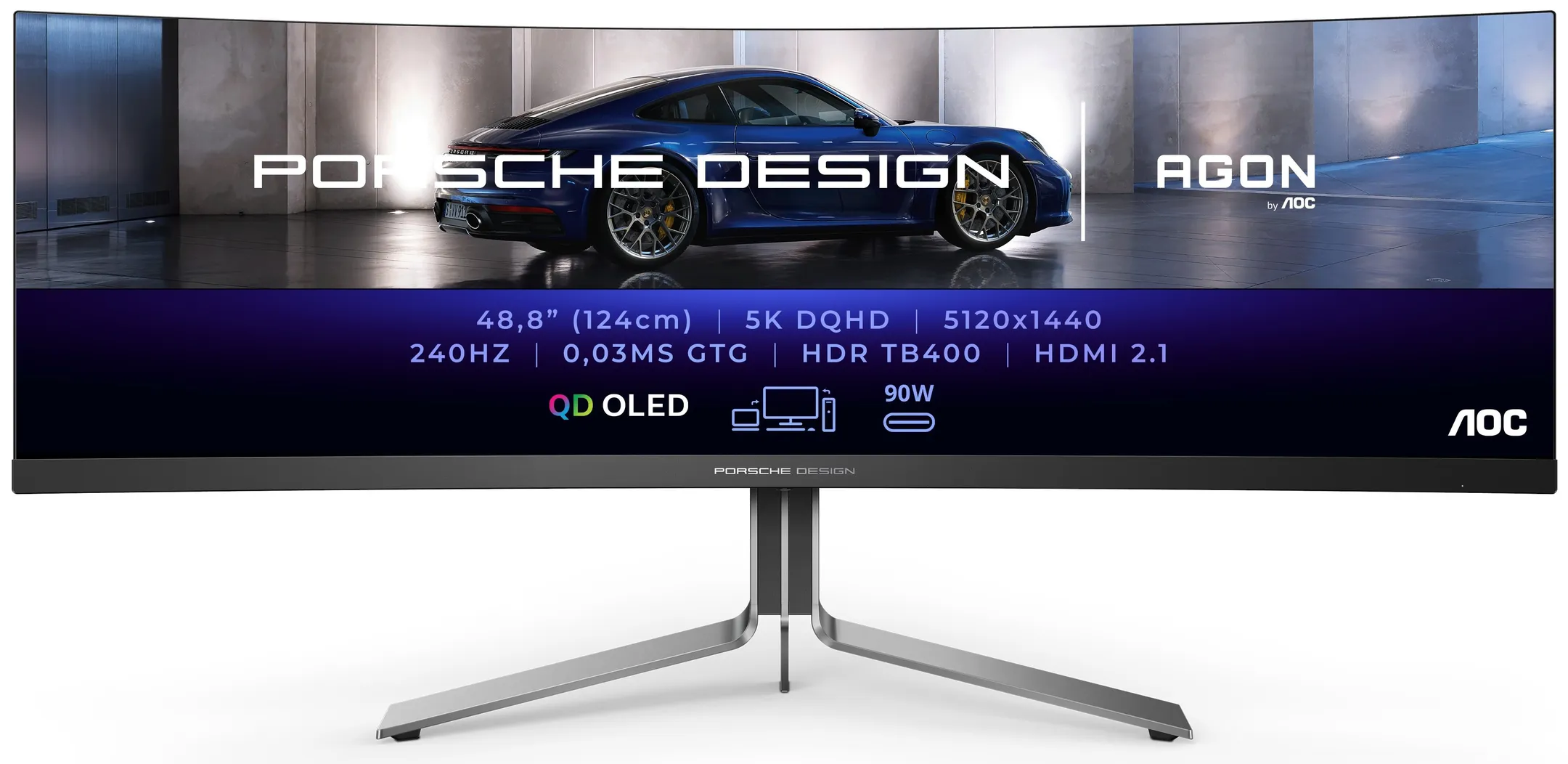 Gaming-Monitor 49“ QD-Oled DQHD Agon Pro Porsche 911 Edition PD49