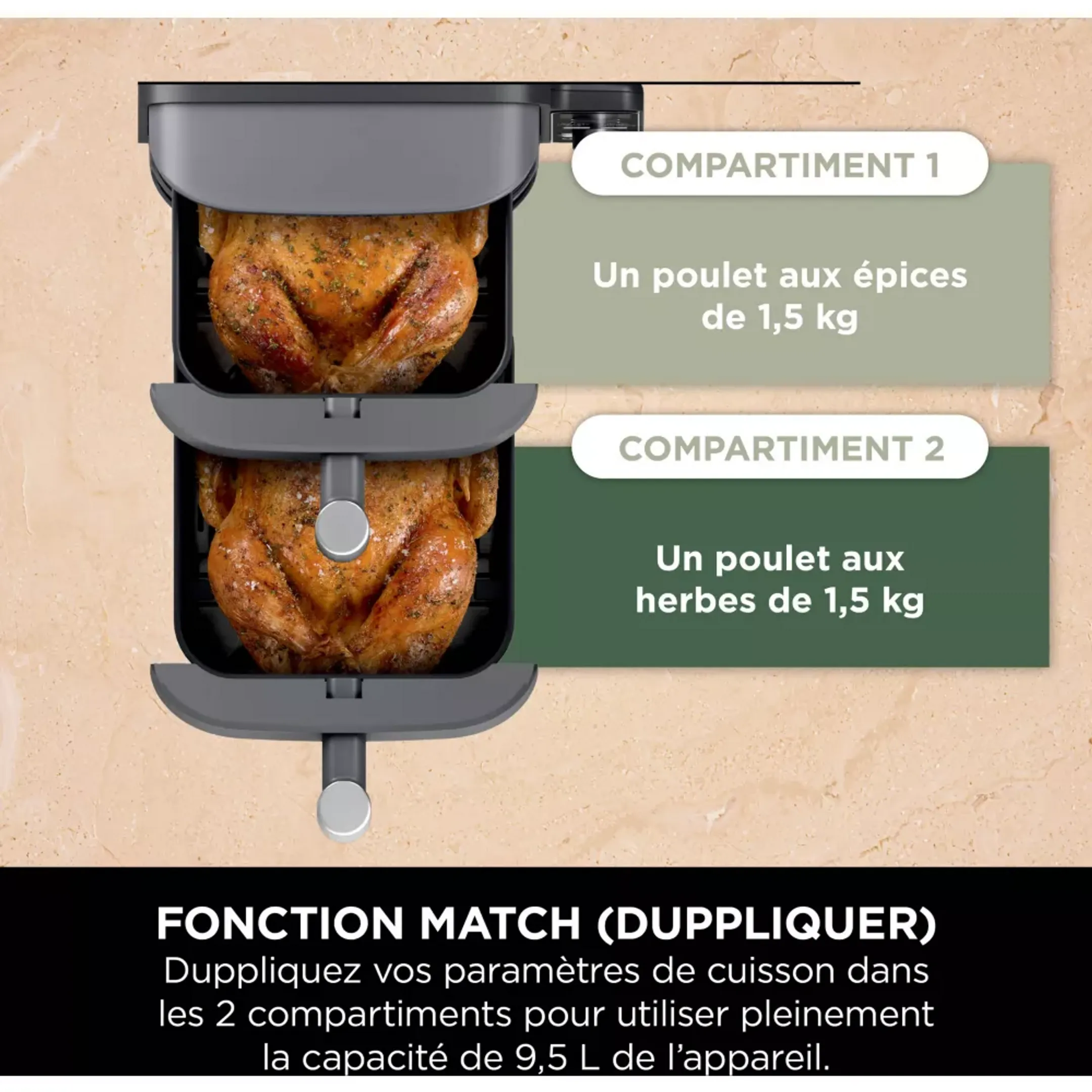 Ninja Airfryer Double Stack XL 9,5 L SL400EU image