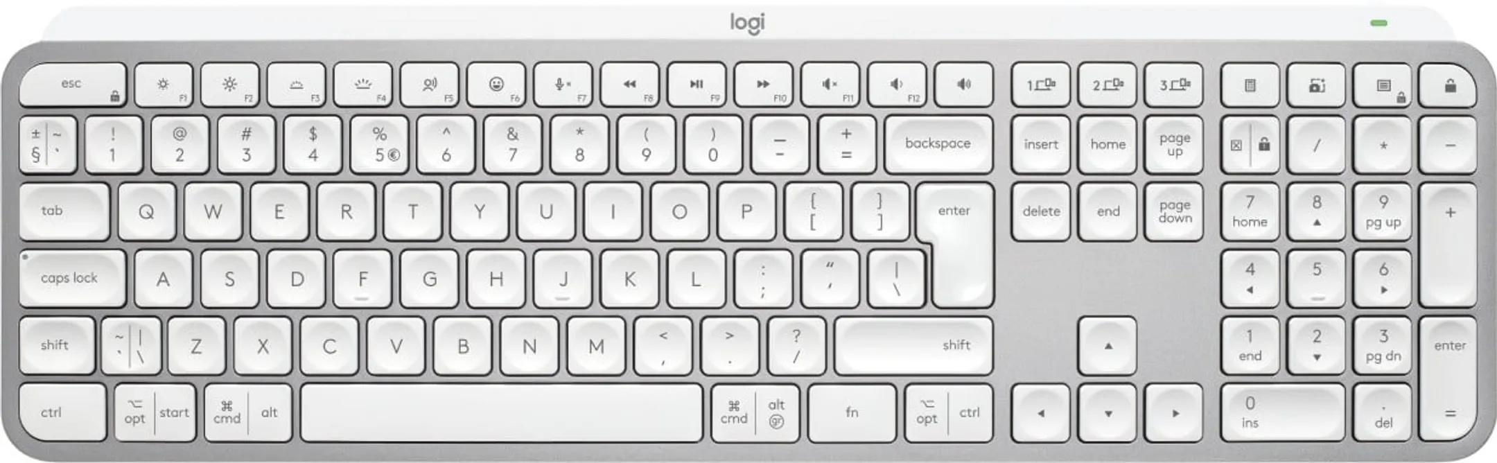 Clavier sans fil MX Keys S- QWERTZ (SF) - Blanc