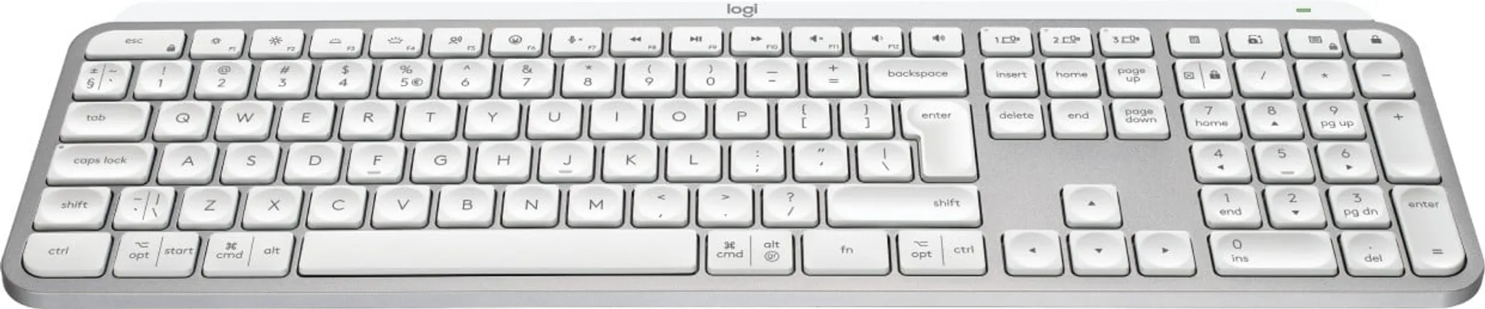 Logitech Clavier sans fil MX Keys S- QWERTZ (SF) - Blanc image