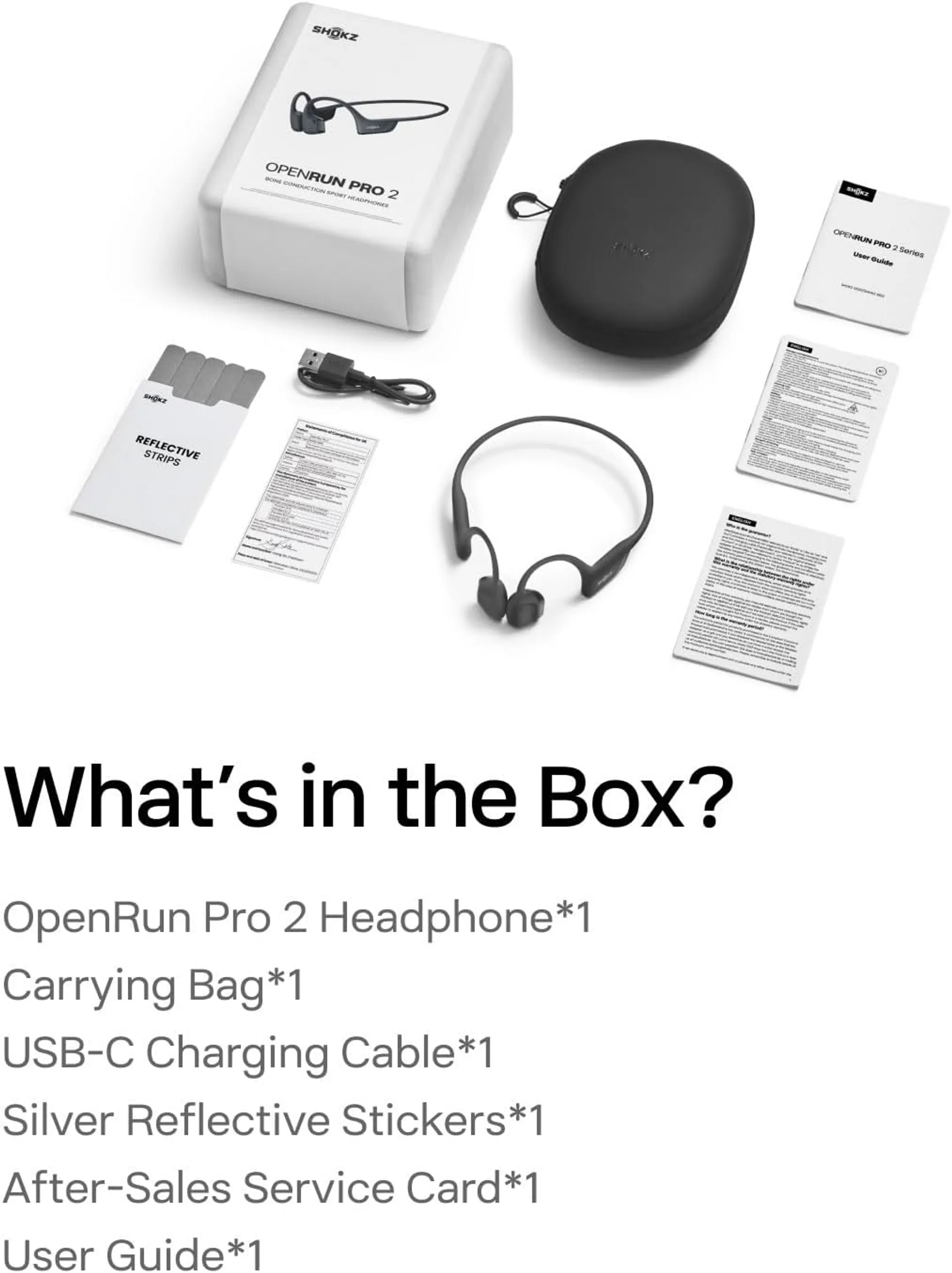 Shokz Wireless bone conduction headphones OpenRun Pro 2 - Black image