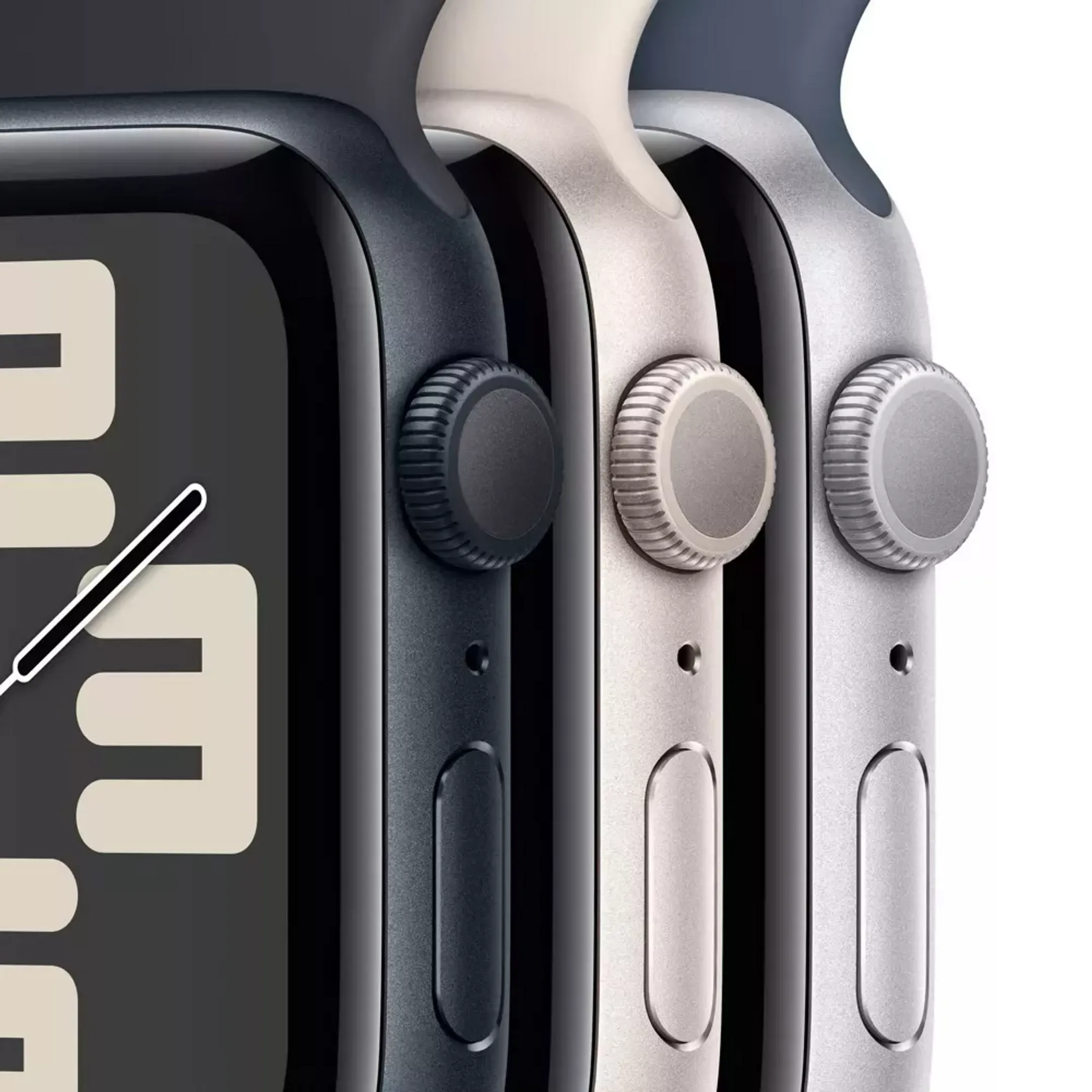 Apple Watch SE (2024) - 40mm - Lumière Stellaire Aluminium - Lumière Stellaire Sport Band - S/M image