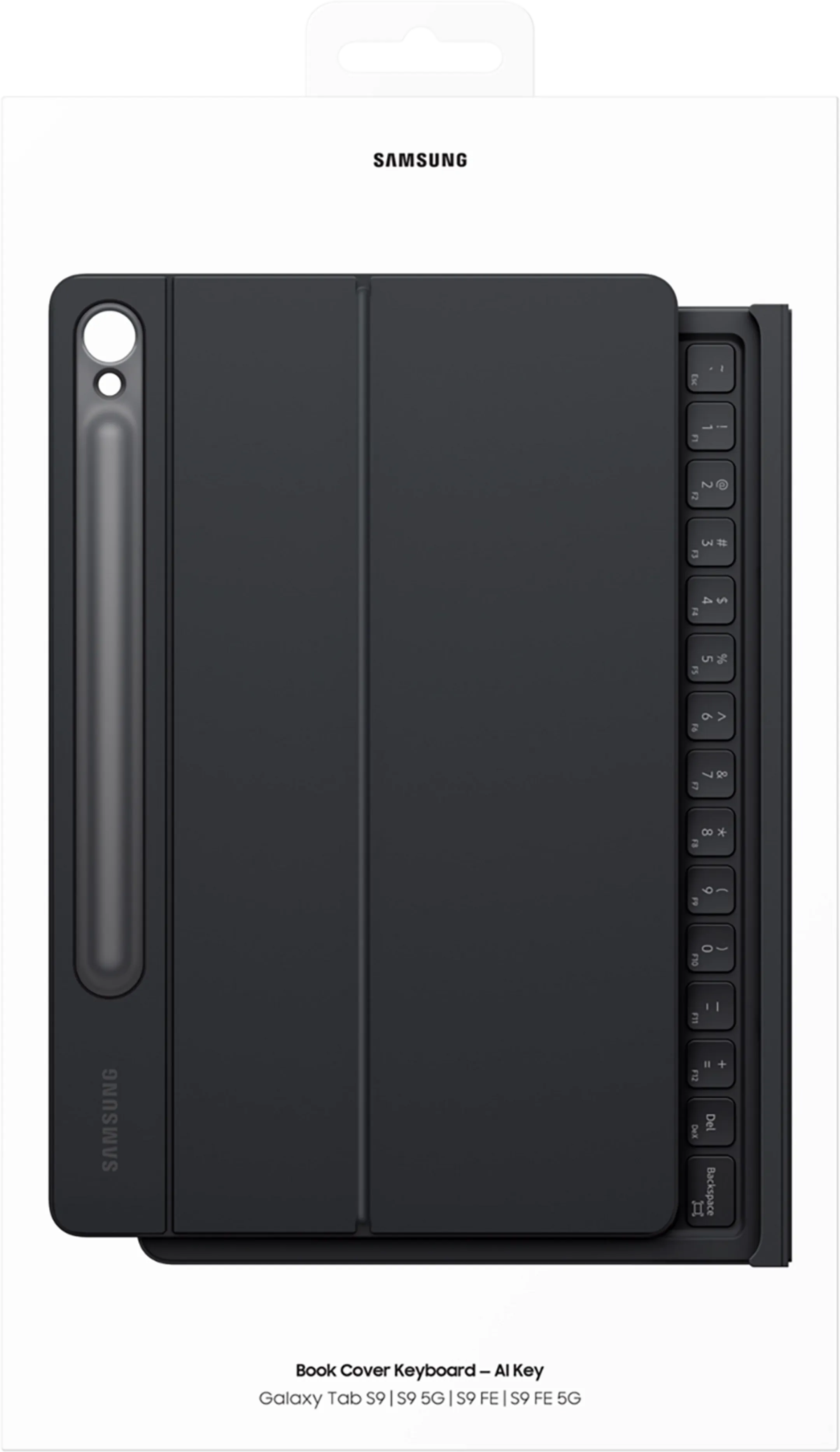 Samsung Book Cover Keyboard pour Galaxy Tab S10 FE/S9/S9 FE - AZERTY - Noir image