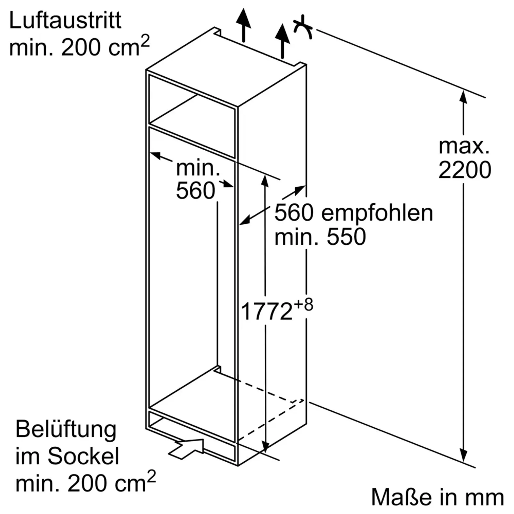 Bosch Einbau-Kühlschrank Series 4 KIR81VFE0 image
