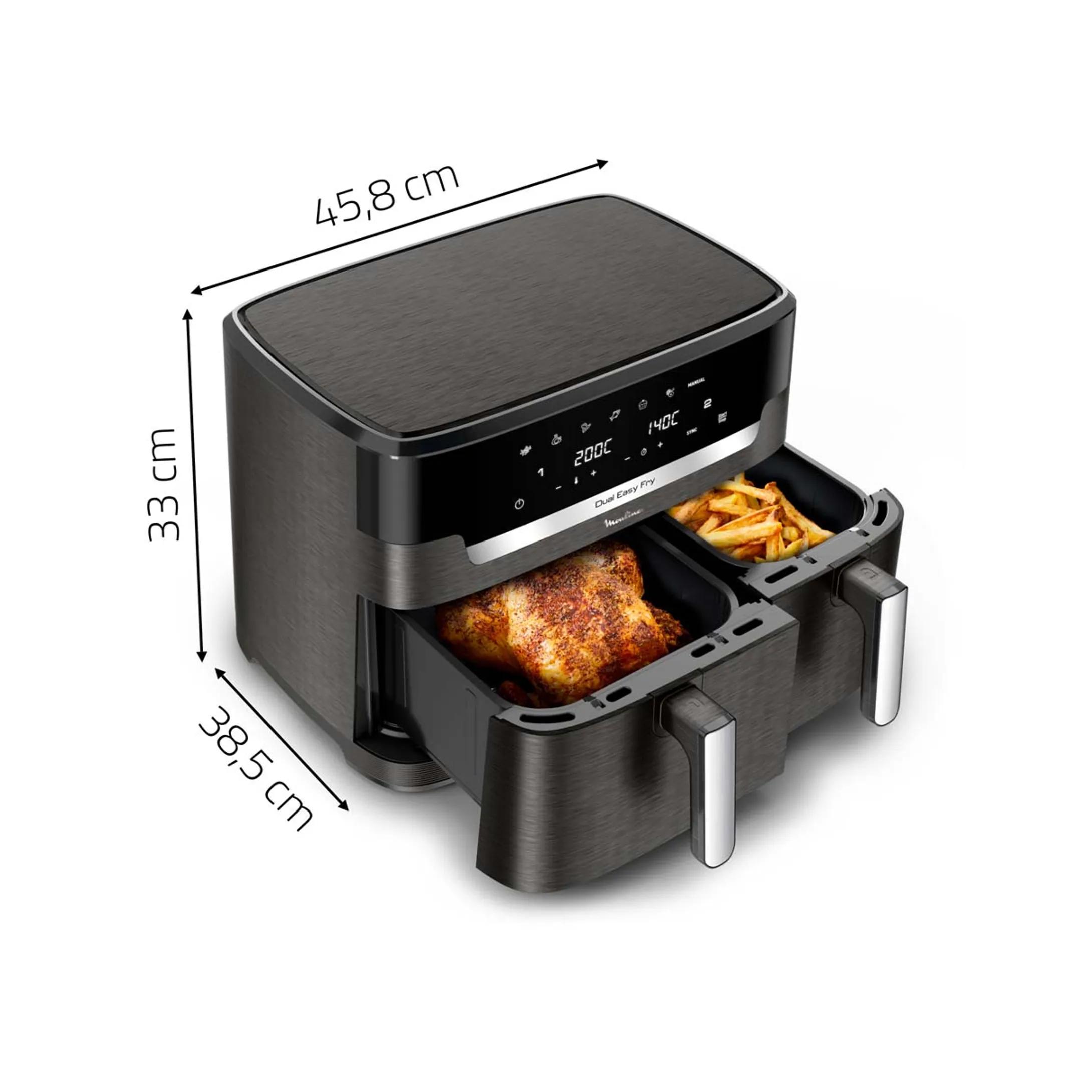 Moulinex Airfryer Easy Fry Dual XXL EZ942HF0 image