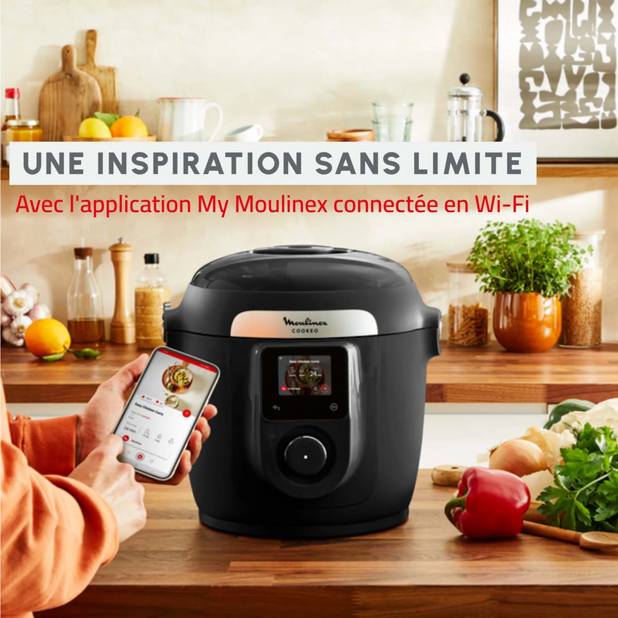 Moulinex Multicuiseur Cookeo Wifi 9-en-1 CE952810 - Noir image