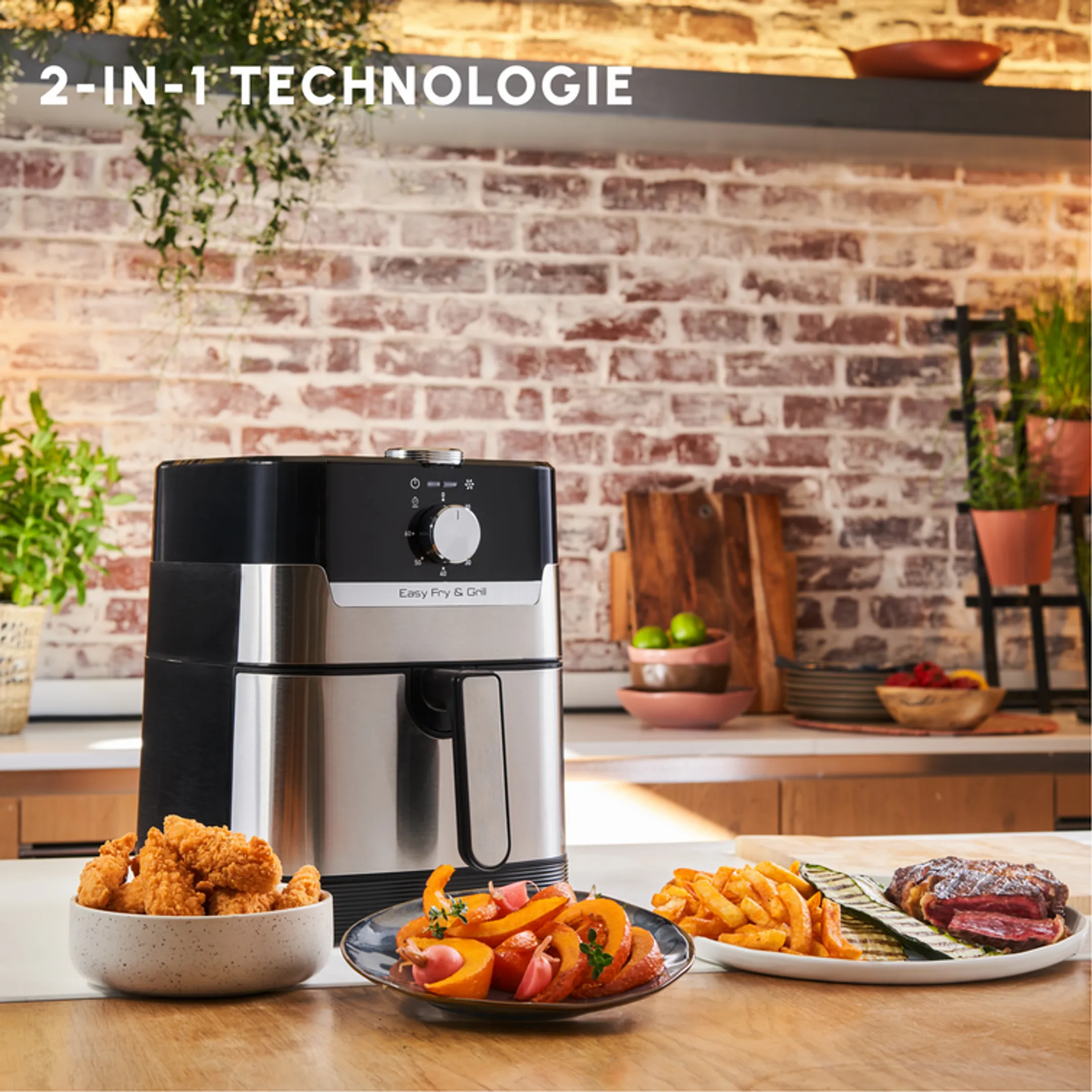 Moulinex Airfryer Easy Fry & Grill EZ501D10 - Argent image