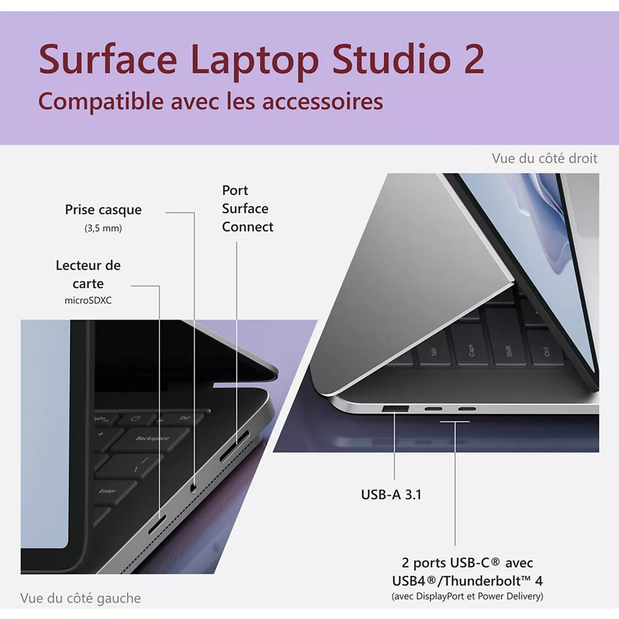 Microsoft Laptop 2-en-1 Surface Laptop Studio 2 i7 32Go 1To SSD RTX 4050 - QWERTZ image