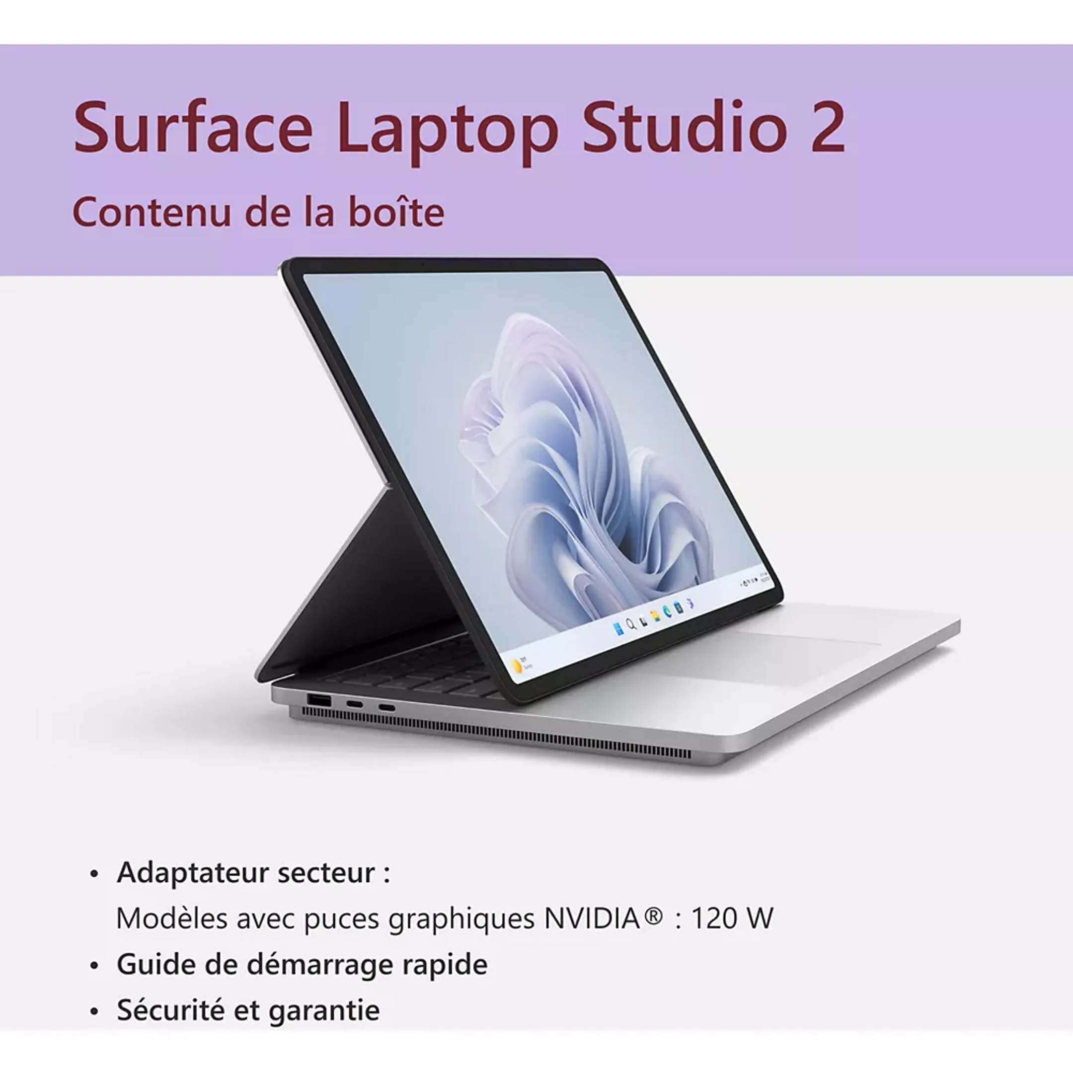 Microsoft Laptop 2-en-1 Surface Laptop Studio 2 i7 32Go 1To SSD RTX 4050 - QWERTZ image
