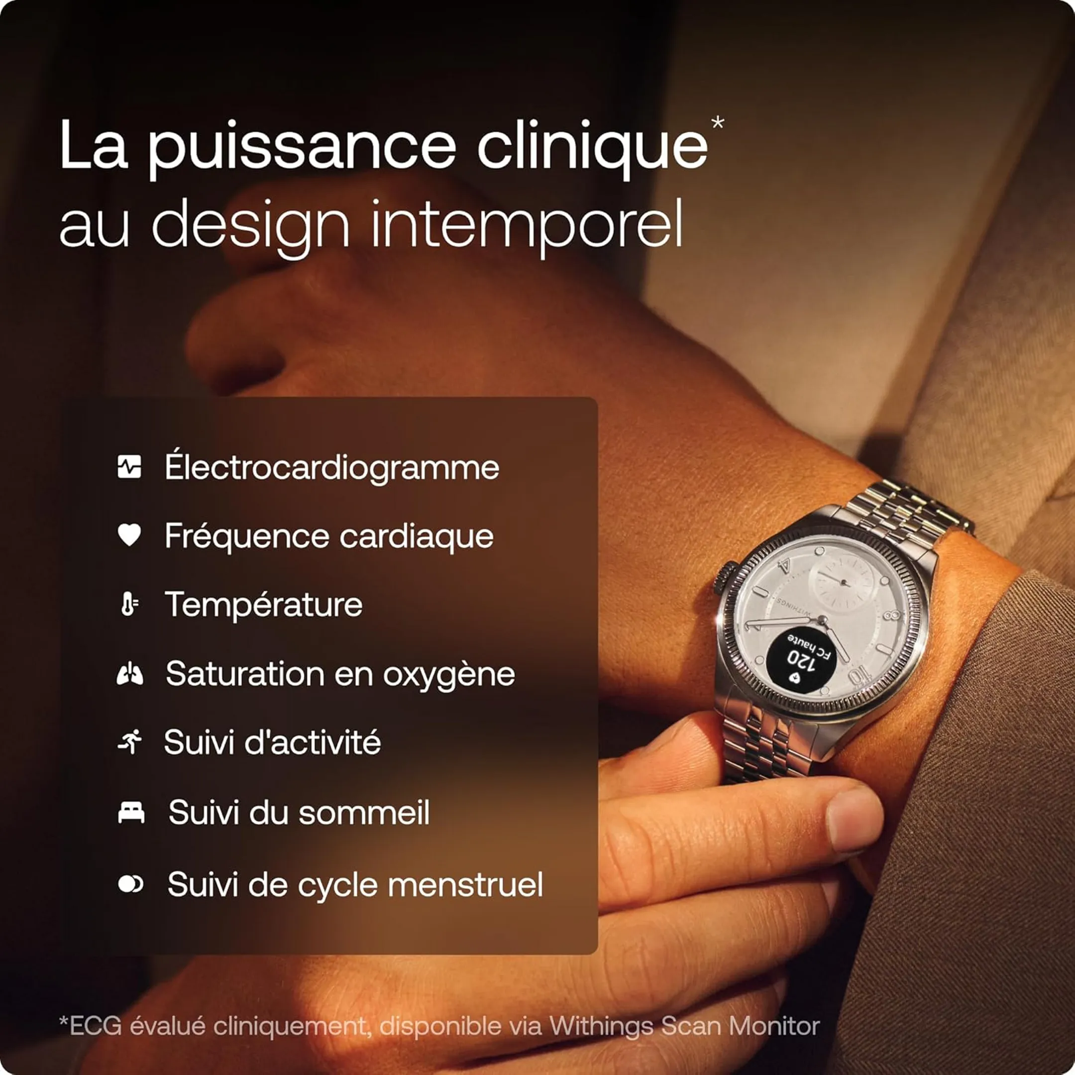 WITHINGS Smartwatch ScanWatch Nova Brilliant Edition - 39mm - Argent image