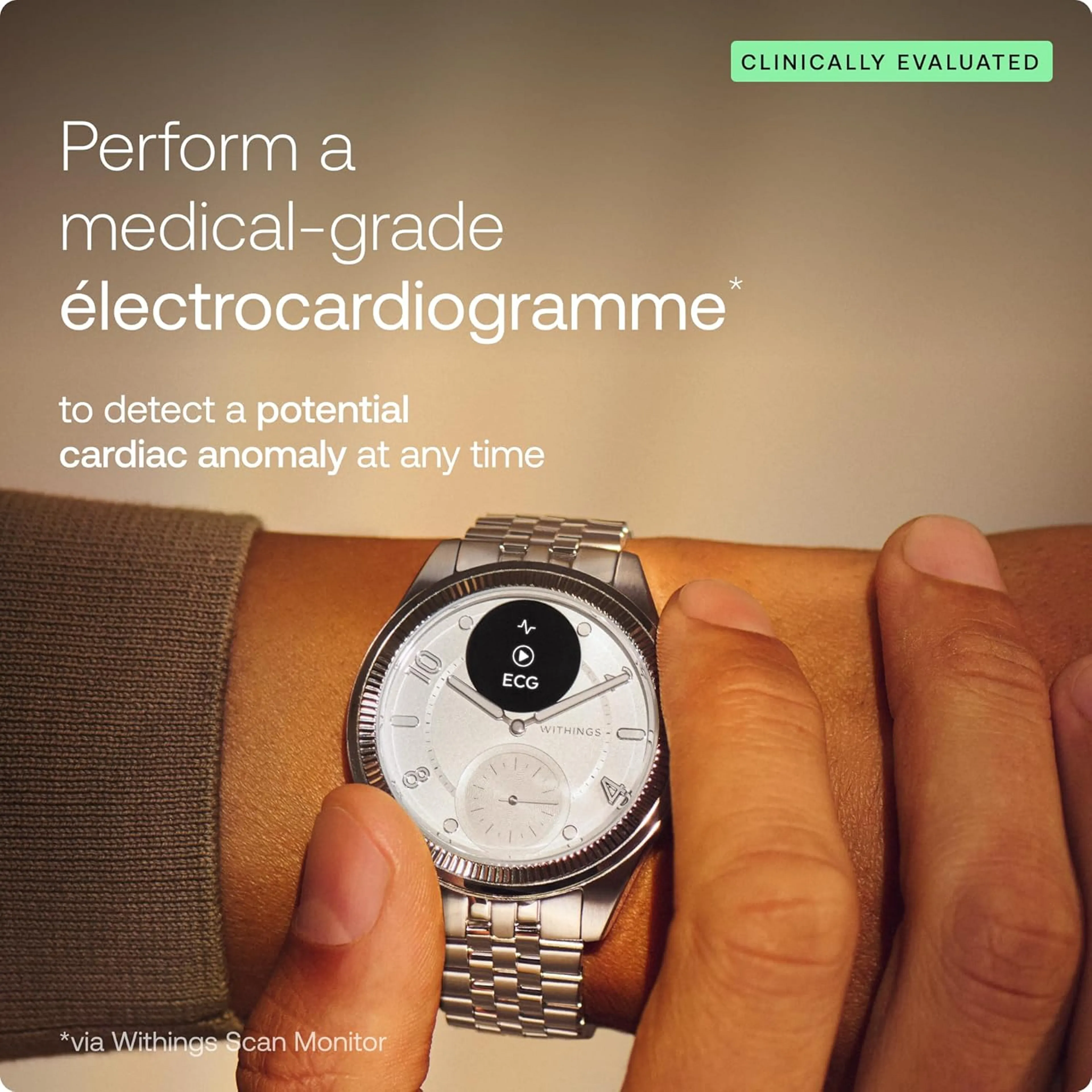 WITHINGS Smartwatch ScanWatch Nova Brilliant Edition - 39mm - Silver image