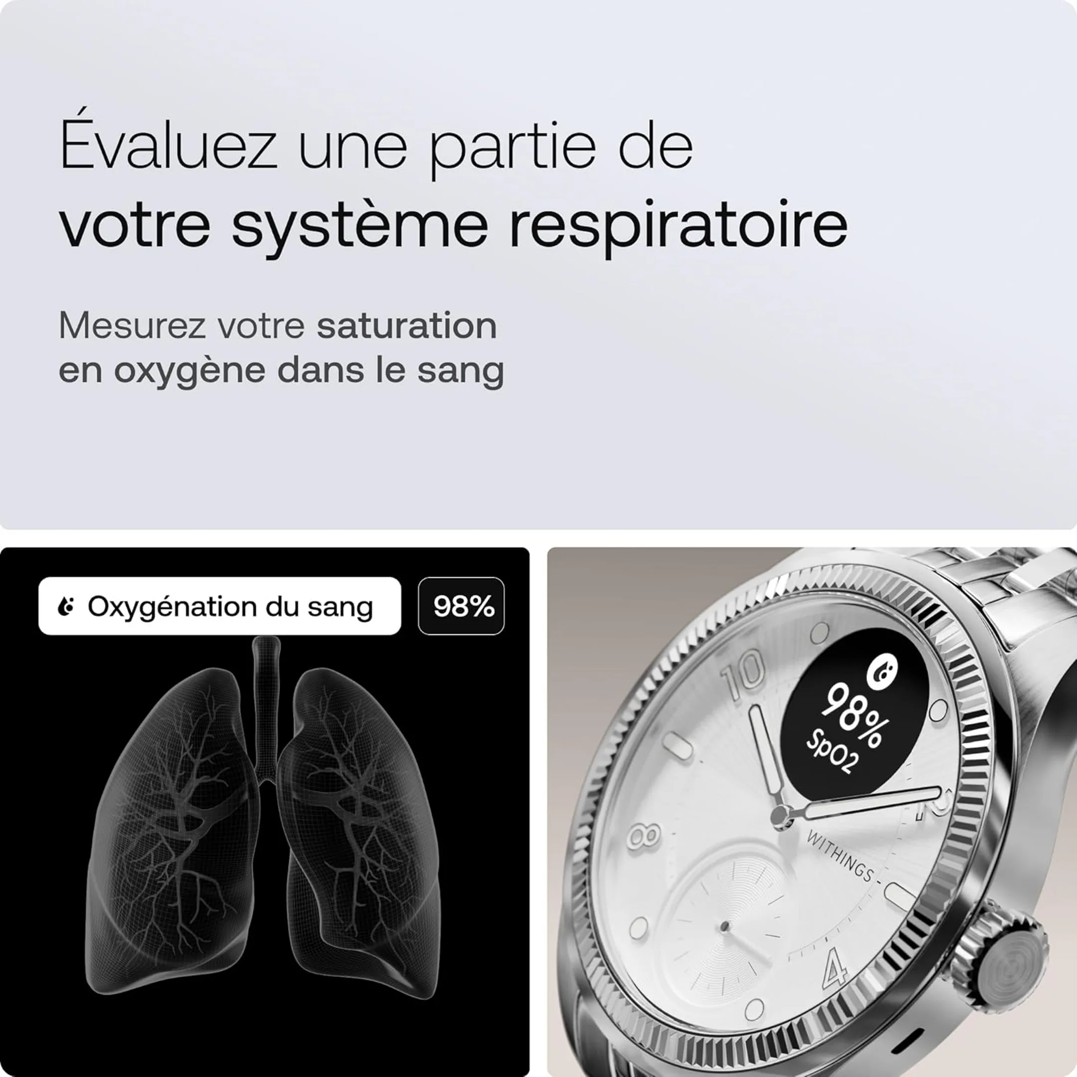 WITHINGS Smartwatch ScanWatch Nova Brilliant Edition - 39mm - Argent image